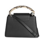 Louis Vuitton Louis Vuitton Black Taurillon Python Capucines PM