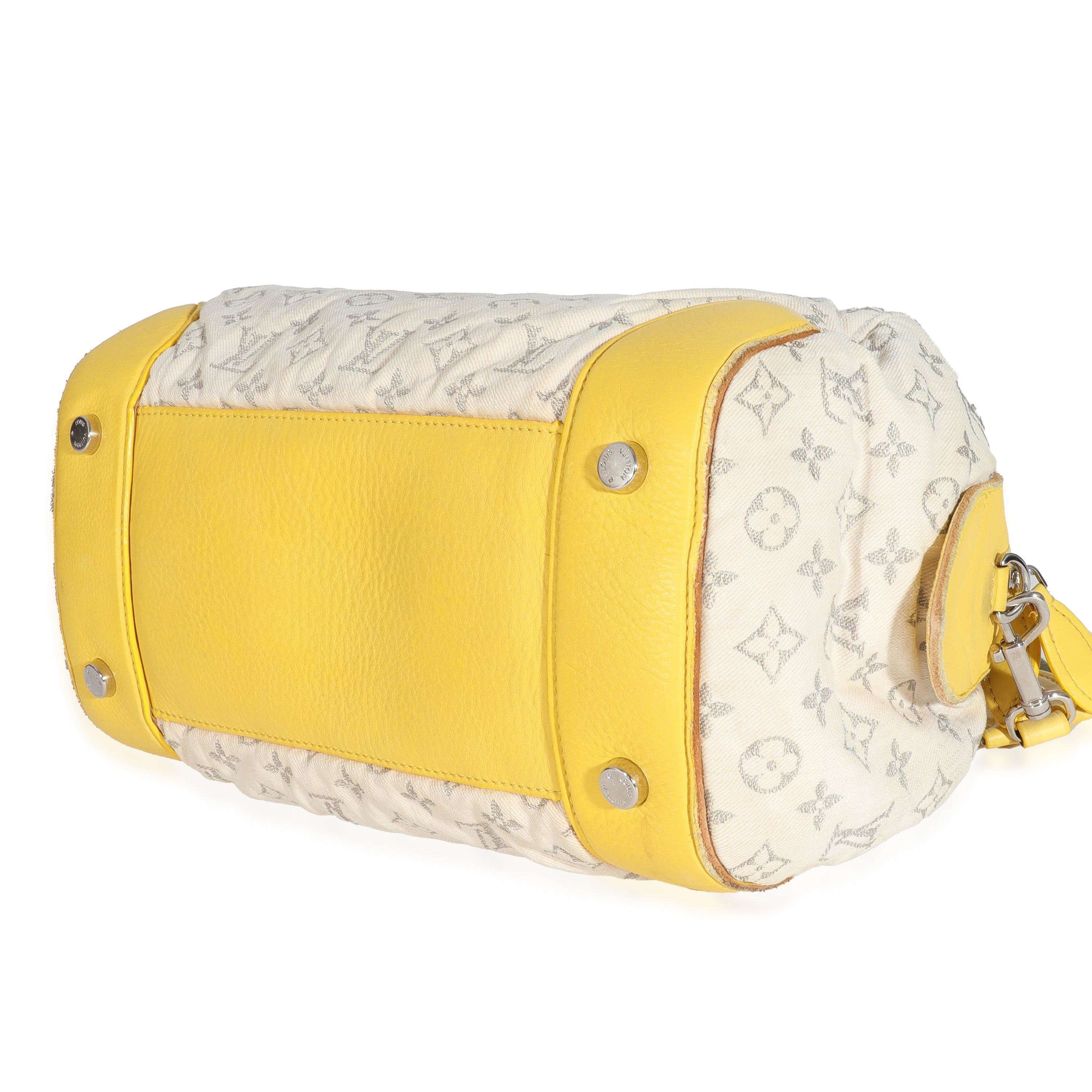 Louis Vuitton Louis Vuitton Jaune Monogram Denim Round Speedy Bag