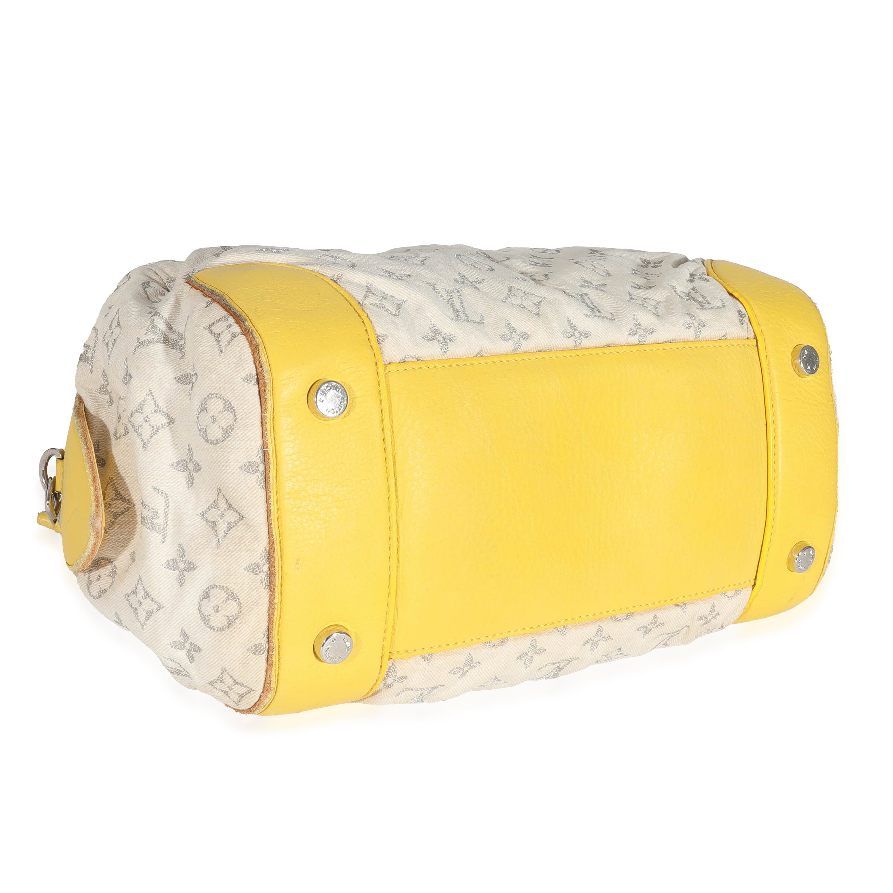 Louis Vuitton Louis Vuitton Jaune Monogram Denim Round Speedy Bag