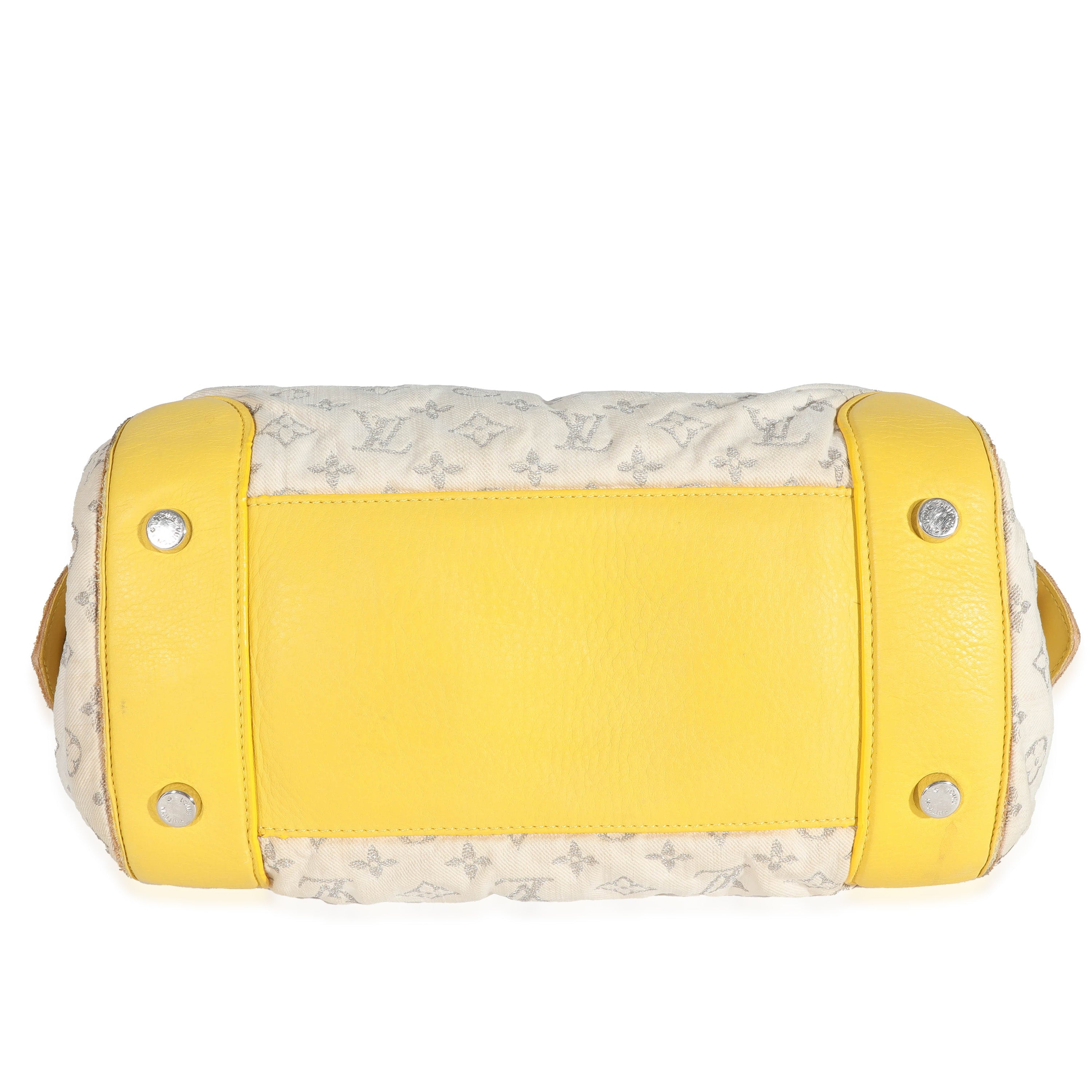 Louis Vuitton Louis Vuitton Jaune Monogram Denim Round Speedy Bag
