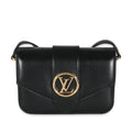 Louis Vuitton Louis Vuitton Black Smooth Calfskin LV Pont 9 MM