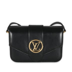 Louis Vuitton Louis Vuitton Black Smooth Calfskin LV Pont 9 MM