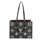 Louis Vuitton Louis Vuitton Black Beige Monogram Giant Empreinte OnTheGo MM