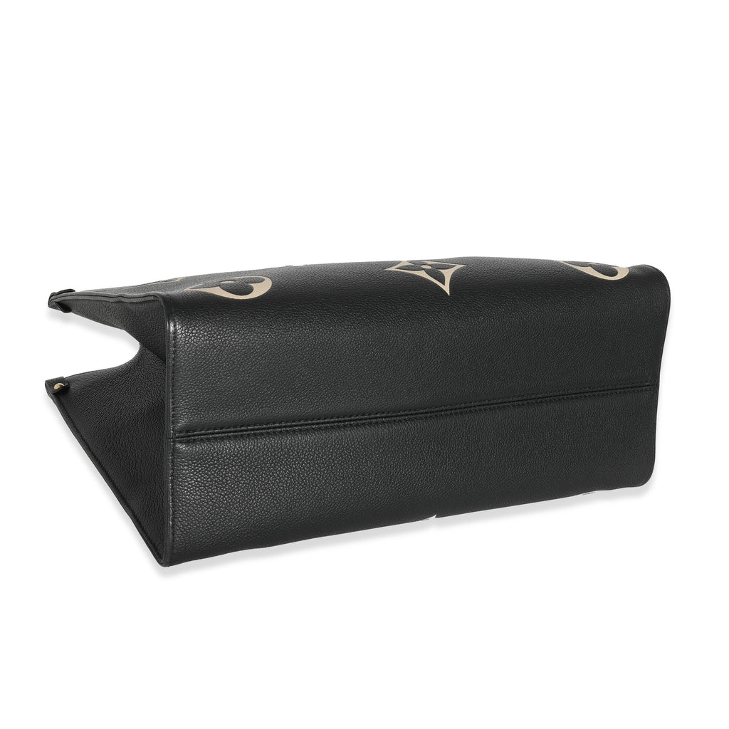 Louis Vuitton Louis Vuitton Black Beige Monogram Giant Empreinte OnTheGo MM