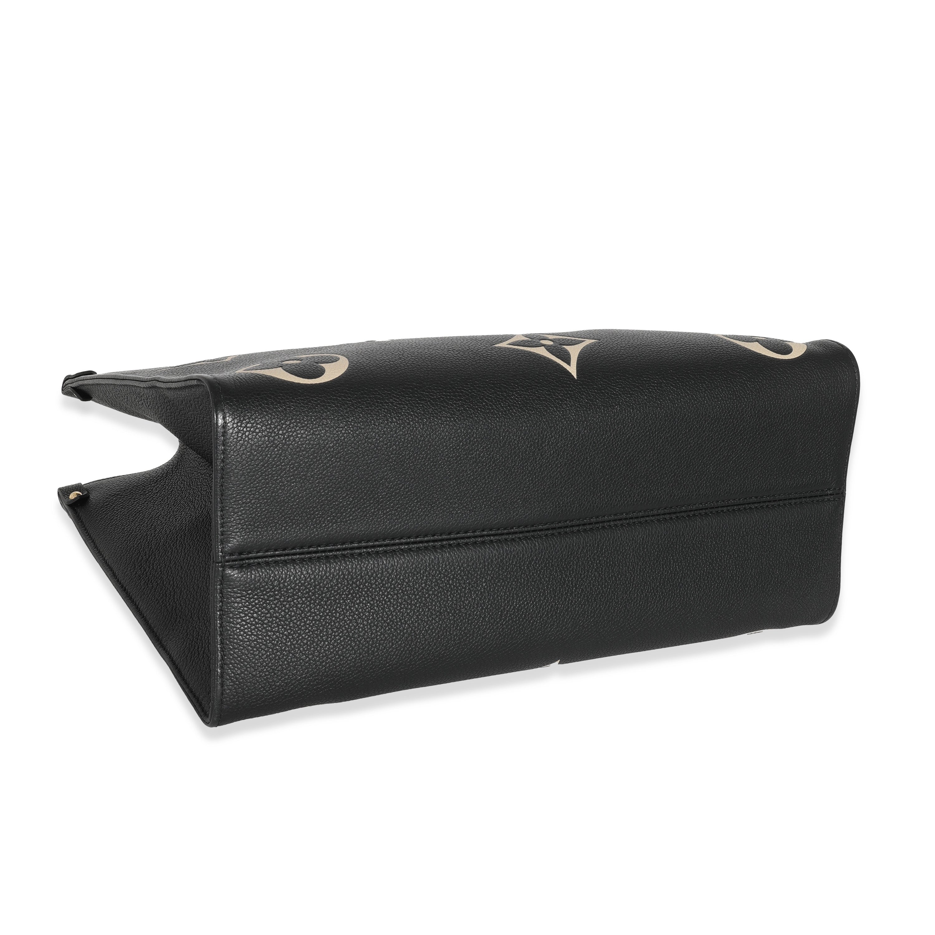 Louis Vuitton Louis Vuitton Black Beige Monogram Giant Empreinte OnTheGo MM