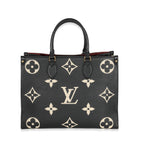 Louis Vuitton Louis Vuitton Black Beige Monogram Giant Empreinte OnTheGo MM