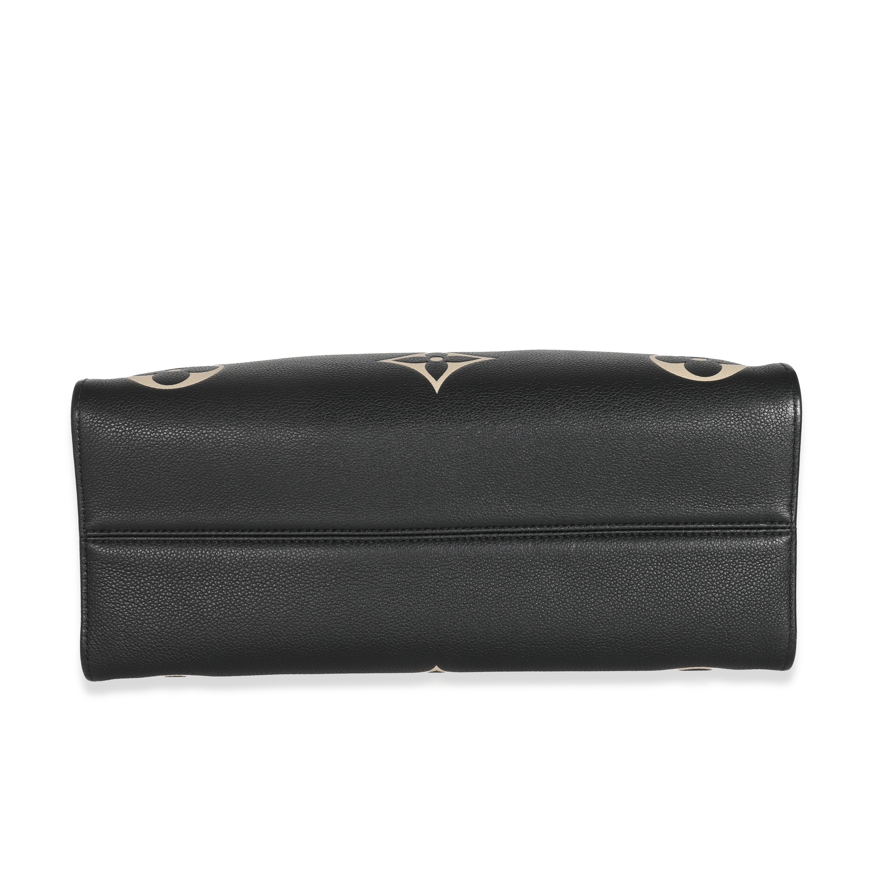 Louis Vuitton Louis Vuitton Black Beige Monogram Giant Empreinte OnTheGo MM