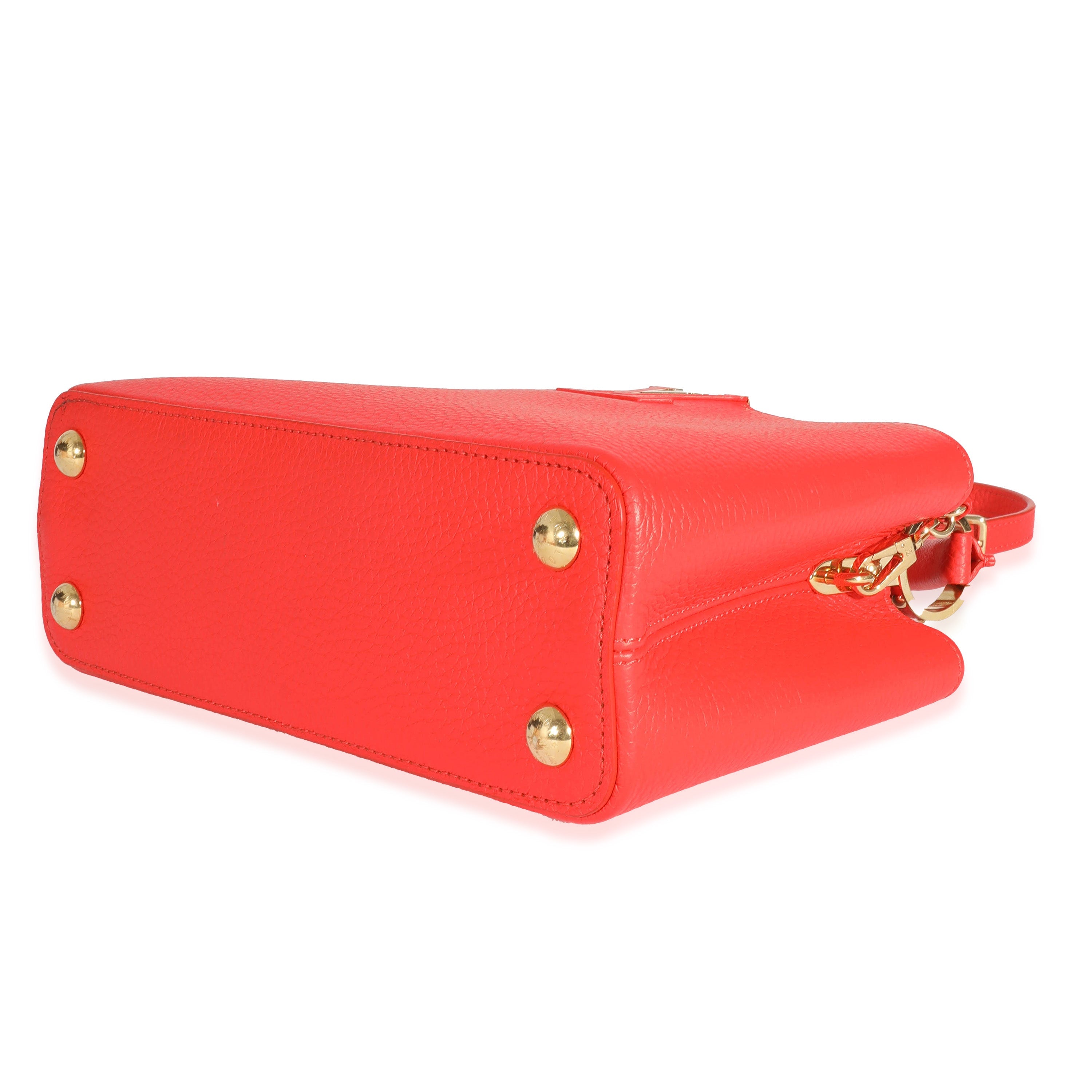 Louis Vuitton Louis Vuitton Tonic Orange Taurillon Capucines BB