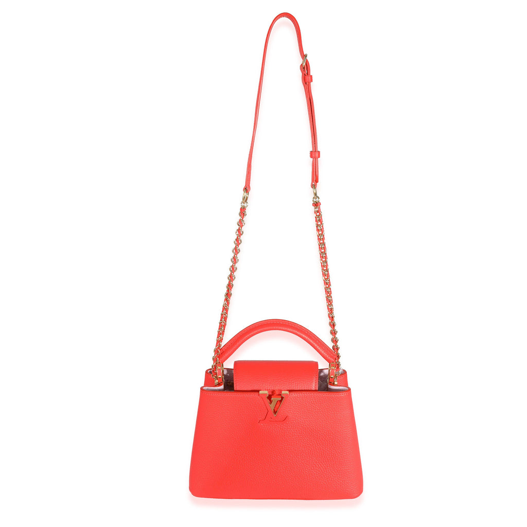 Louis Vuitton Louis Vuitton Tonic Orange Taurillon Capucines BB