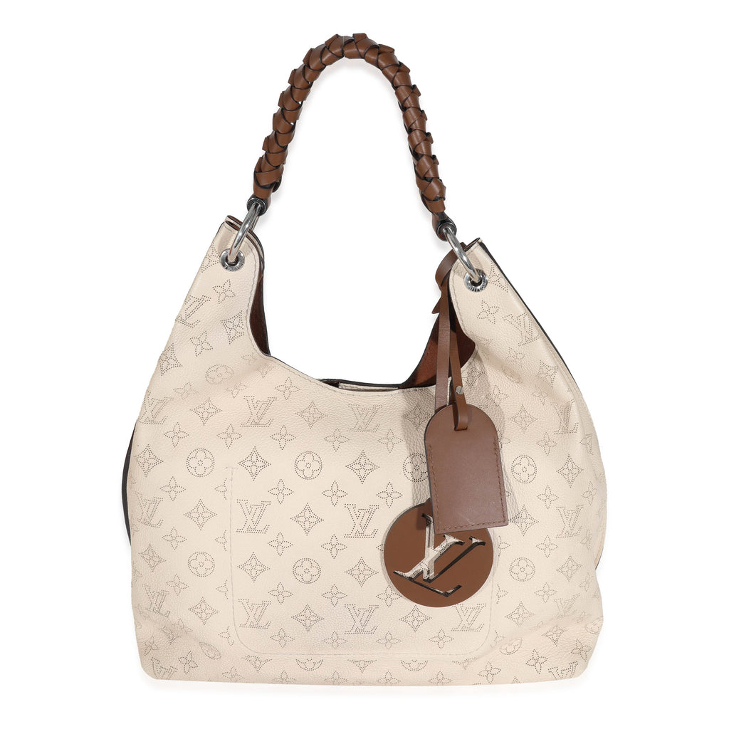 Louis Vuitton Louis Vuitton Cream Mahina Carmel Hobo