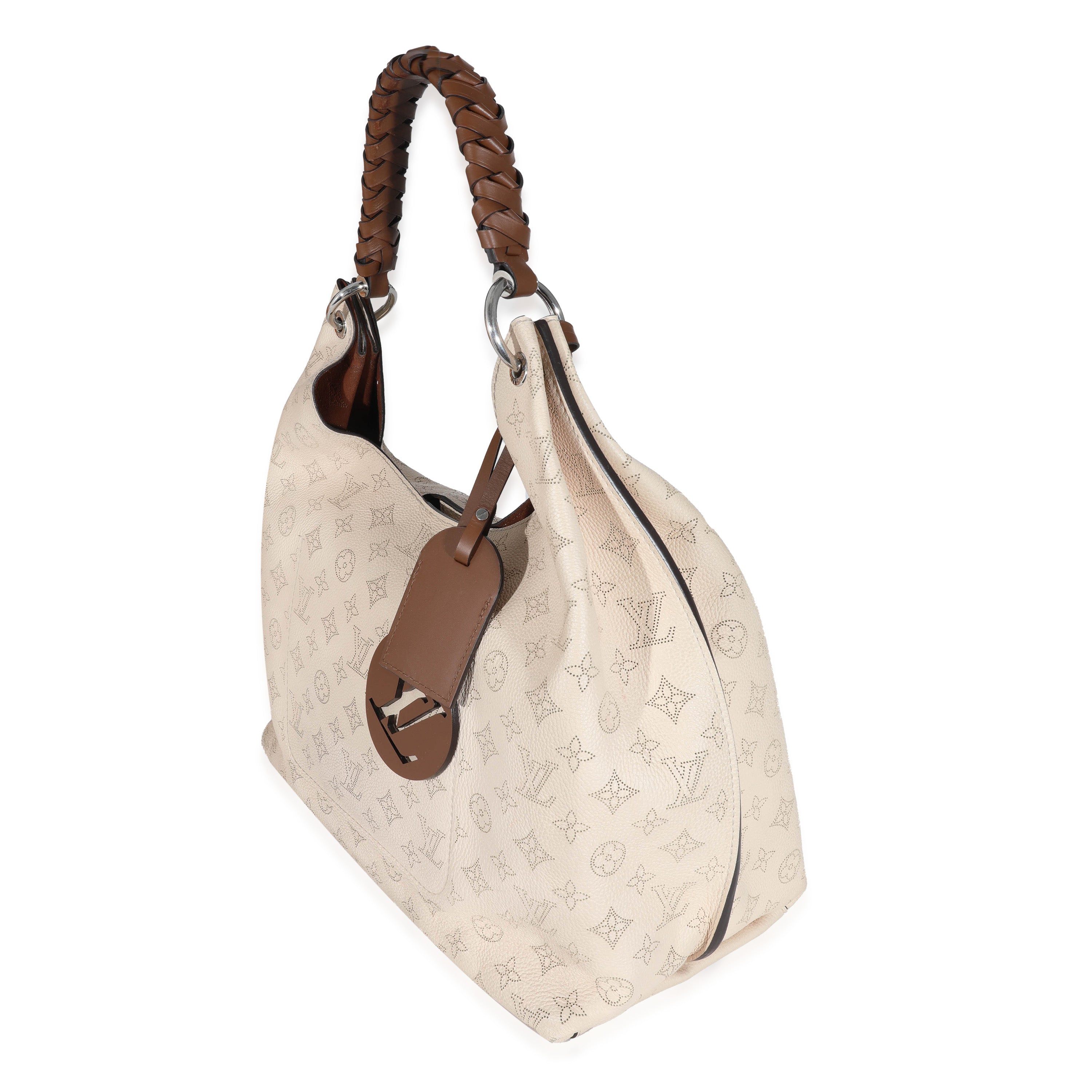 Louis Vuitton Louis Vuitton Cream Mahina Carmel Hobo