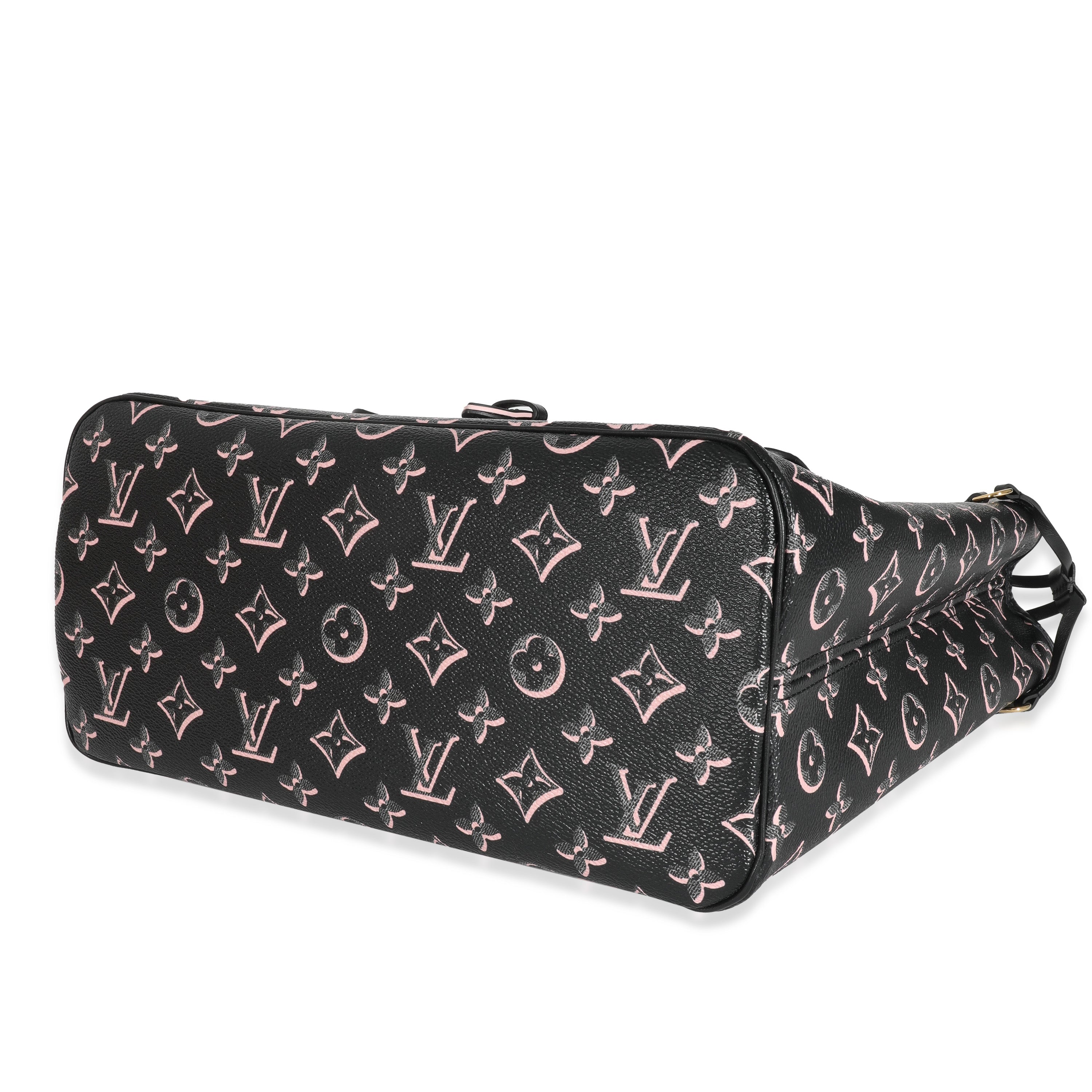 Louis Vuitton Louis Vuitton Black Pink Monogram Canvas Fall For You Neverfull MM