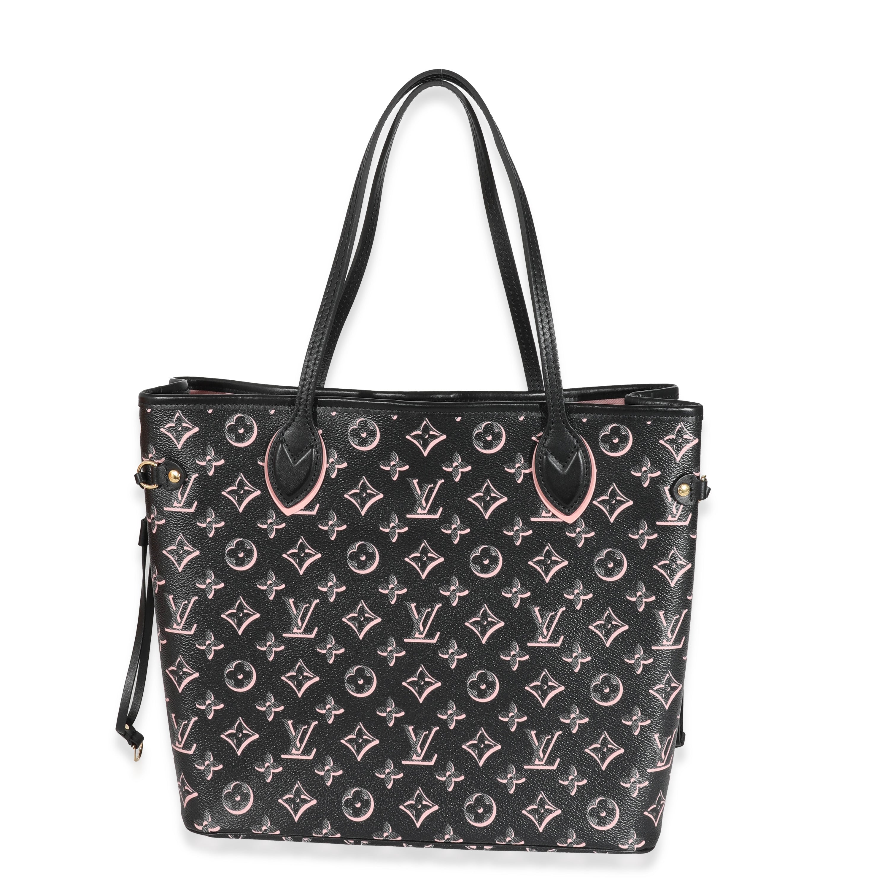 Louis Vuitton Louis Vuitton Black Pink Monogram Canvas Fall For You Neverfull MM