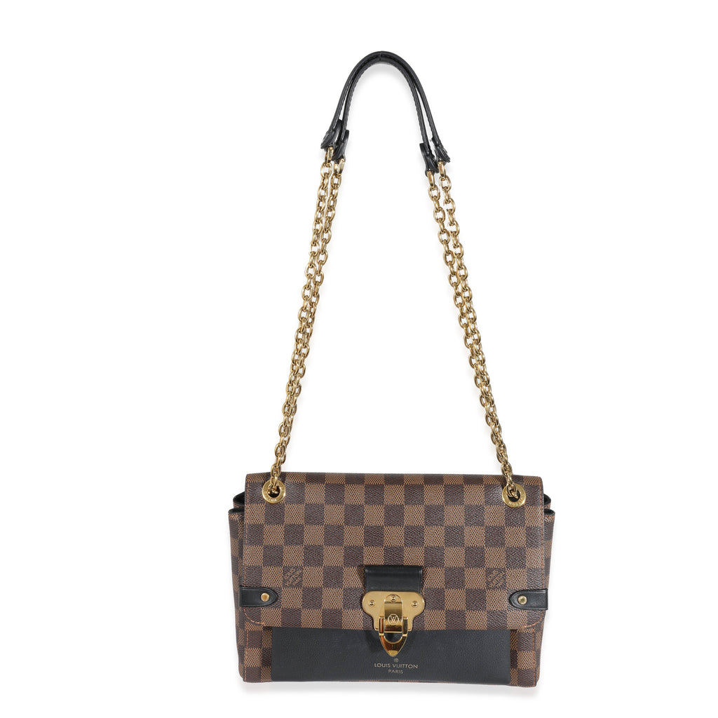 Louis Vuitton Louis Vuitton Black Calfskin Damier Ebene Canvas Vavin PM