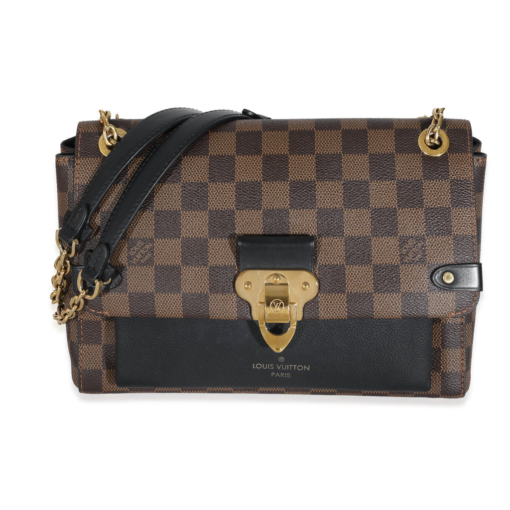 Louis Vuitton Louis Vuitton Black Calfskin Damier Ebene Canvas Vavin PM