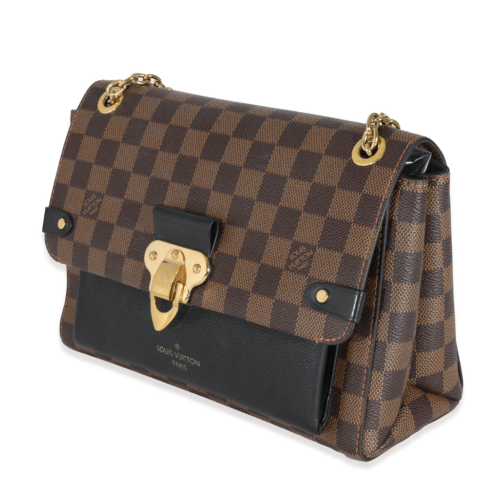 Louis Vuitton Louis Vuitton Black Calfskin Damier Ebene Canvas Vavin PM