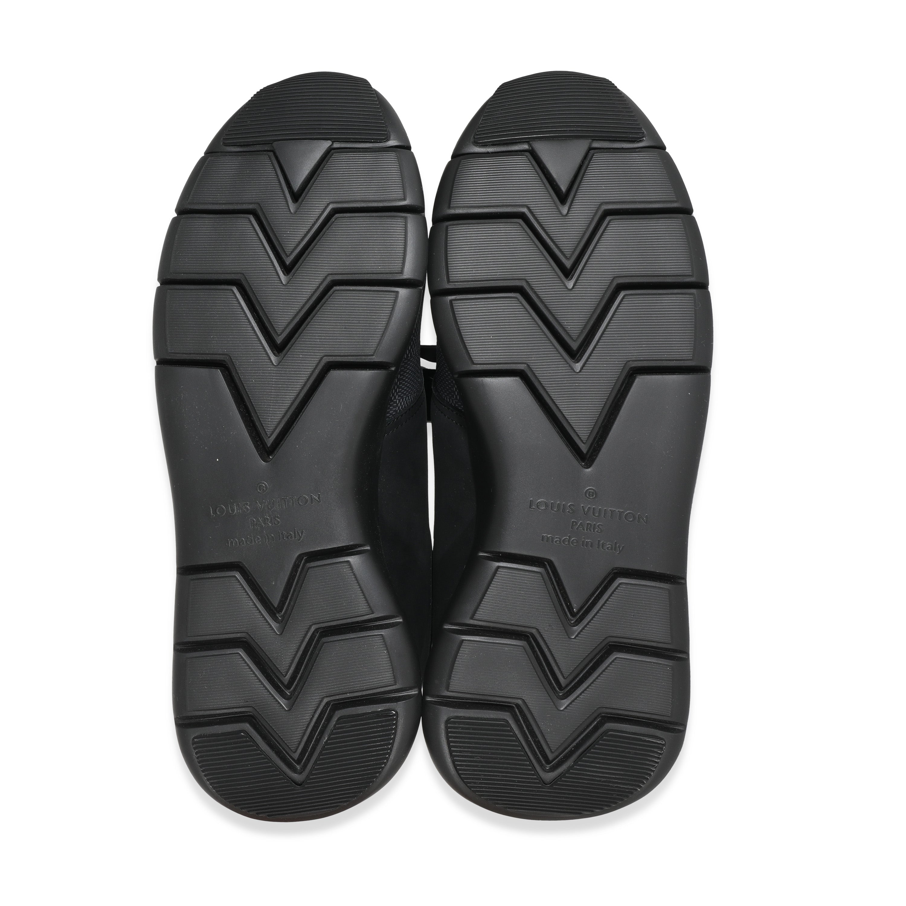 Louis Vuitton Black Damier Nylon Nubuck Fastlane Sneakers