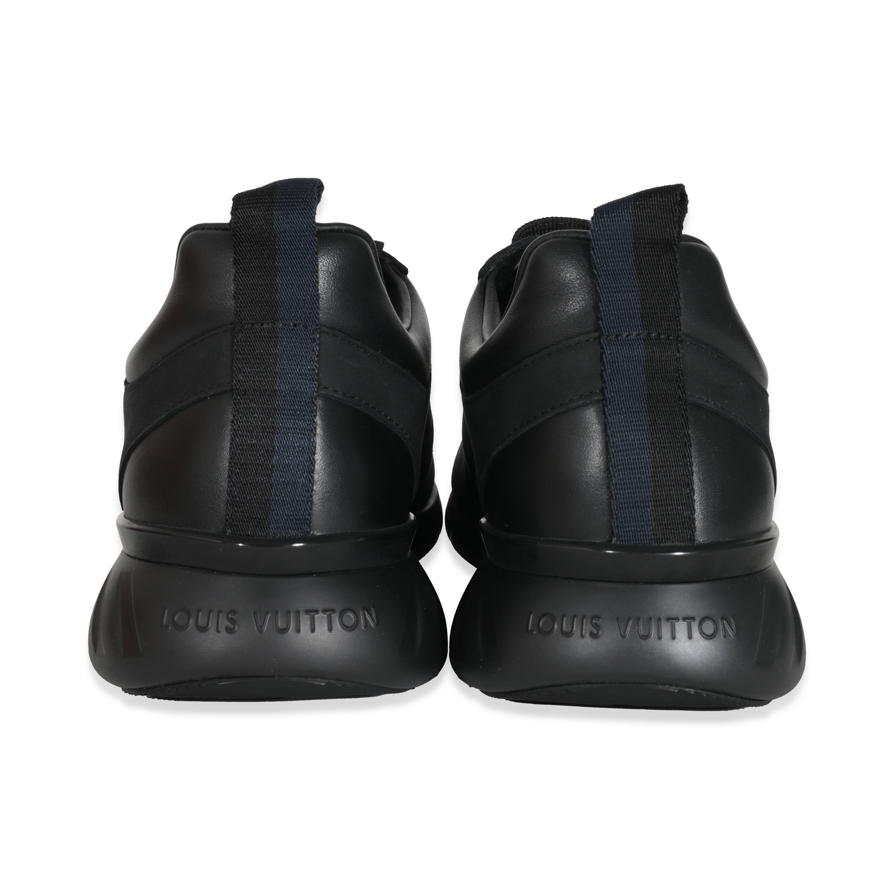 Louis Vuitton Black Damier Nylon Nubuck Fastlane Sneakers