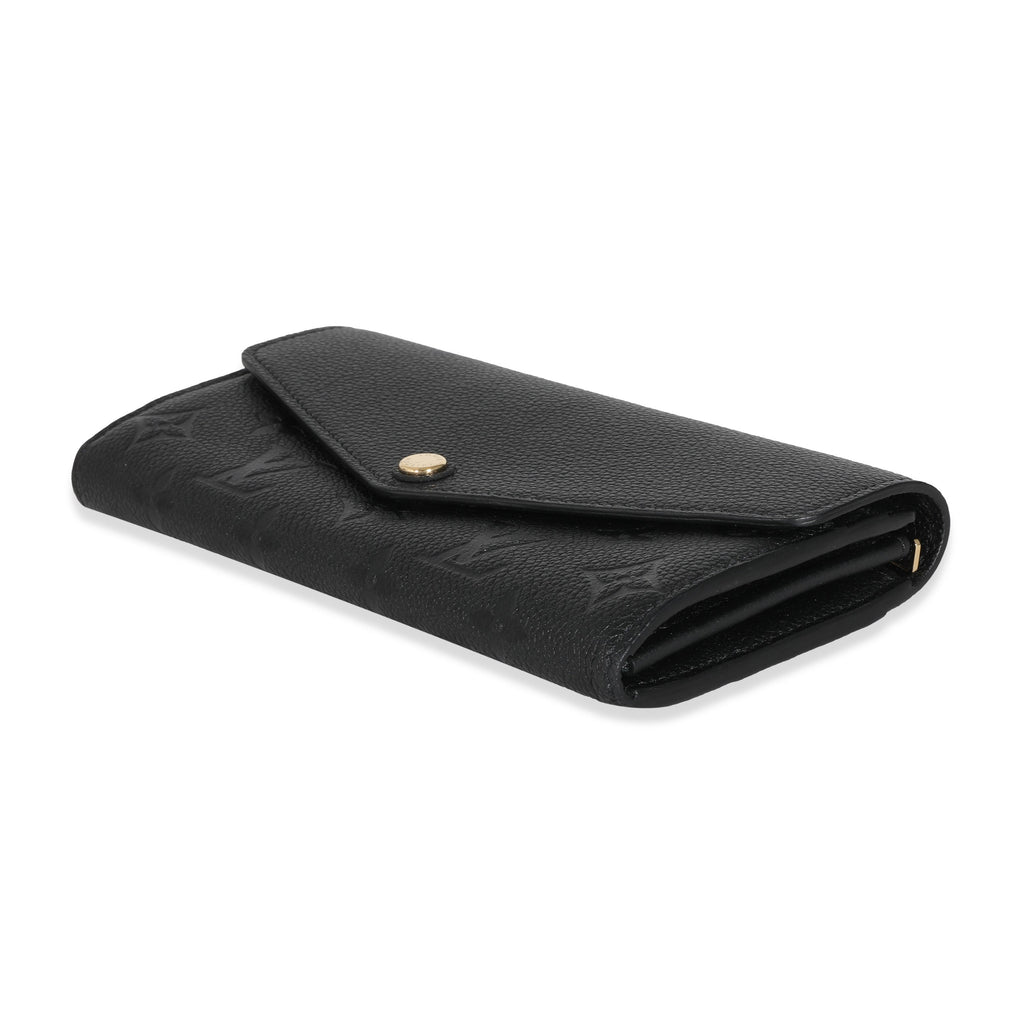 Louis Vuitton Louis Vuitton Black Empreinte Sarah Wallet