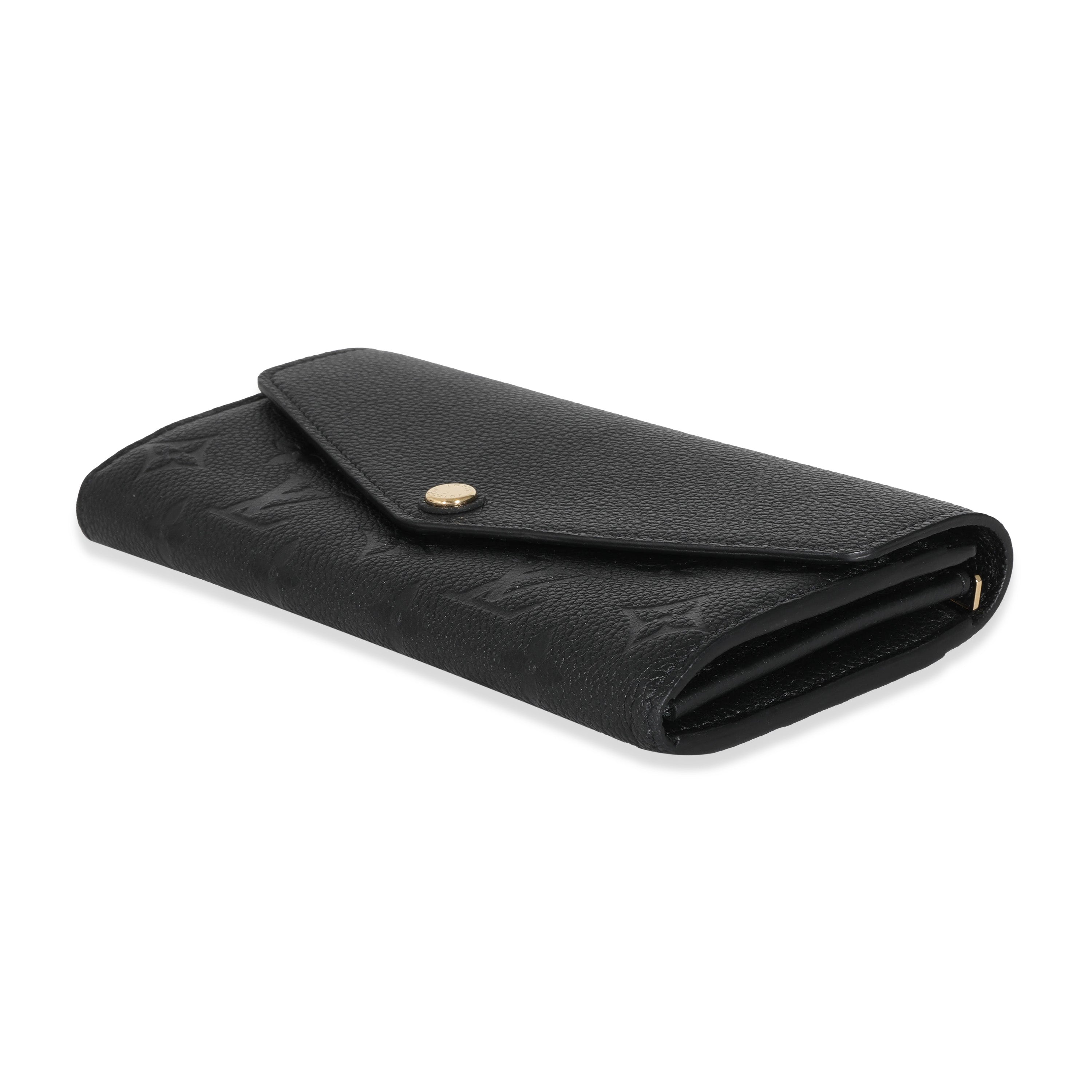 Louis Vuitton Louis Vuitton Black Empreinte Sarah Wallet