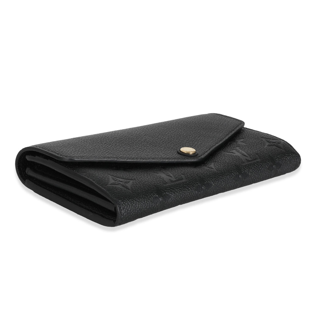 Louis Vuitton Louis Vuitton Black Empreinte Sarah Wallet