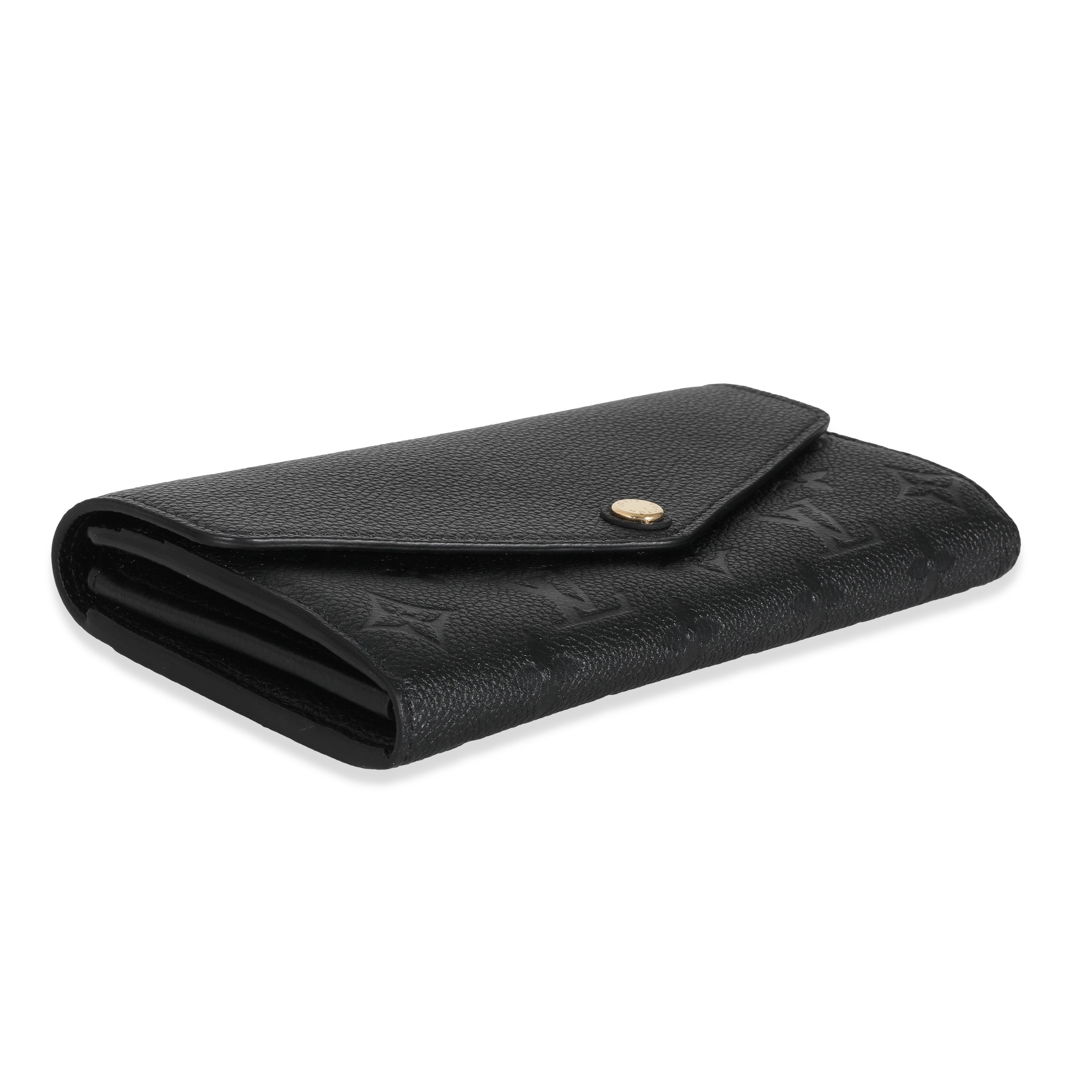 Louis Vuitton Louis Vuitton Black Empreinte Sarah Wallet