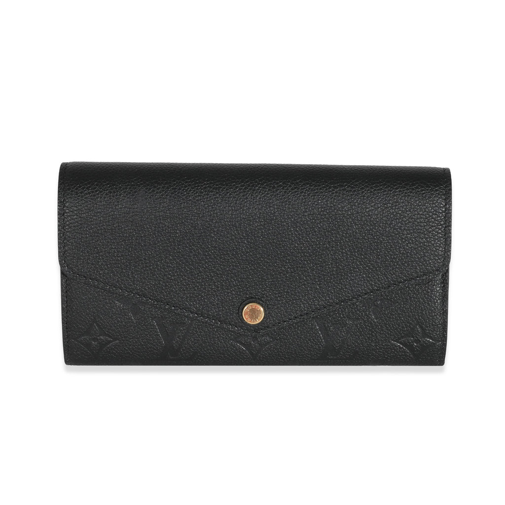 Louis Vuitton Louis Vuitton Black Empreinte Sarah Wallet