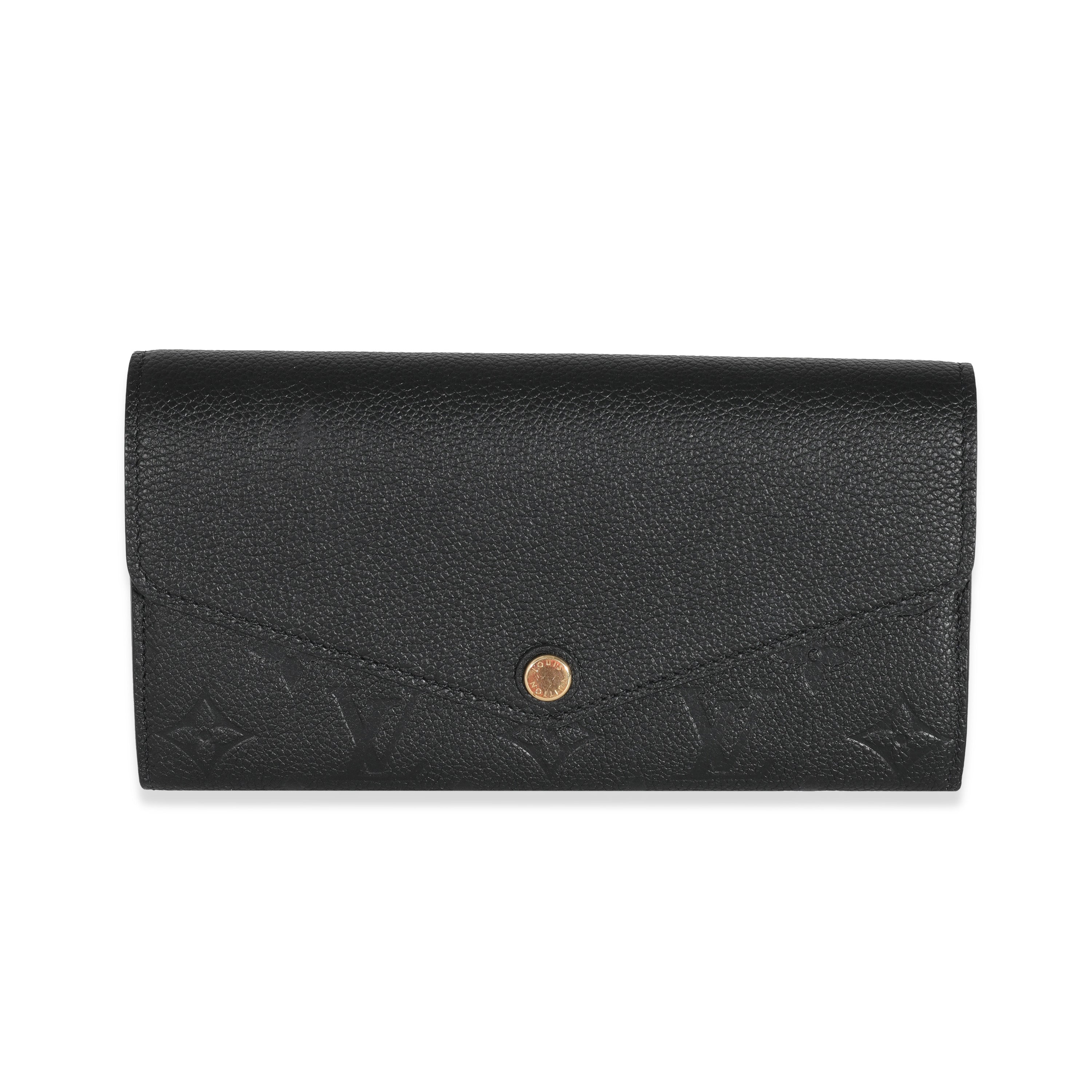 Louis Vuitton Louis Vuitton Black Empreinte Sarah Wallet