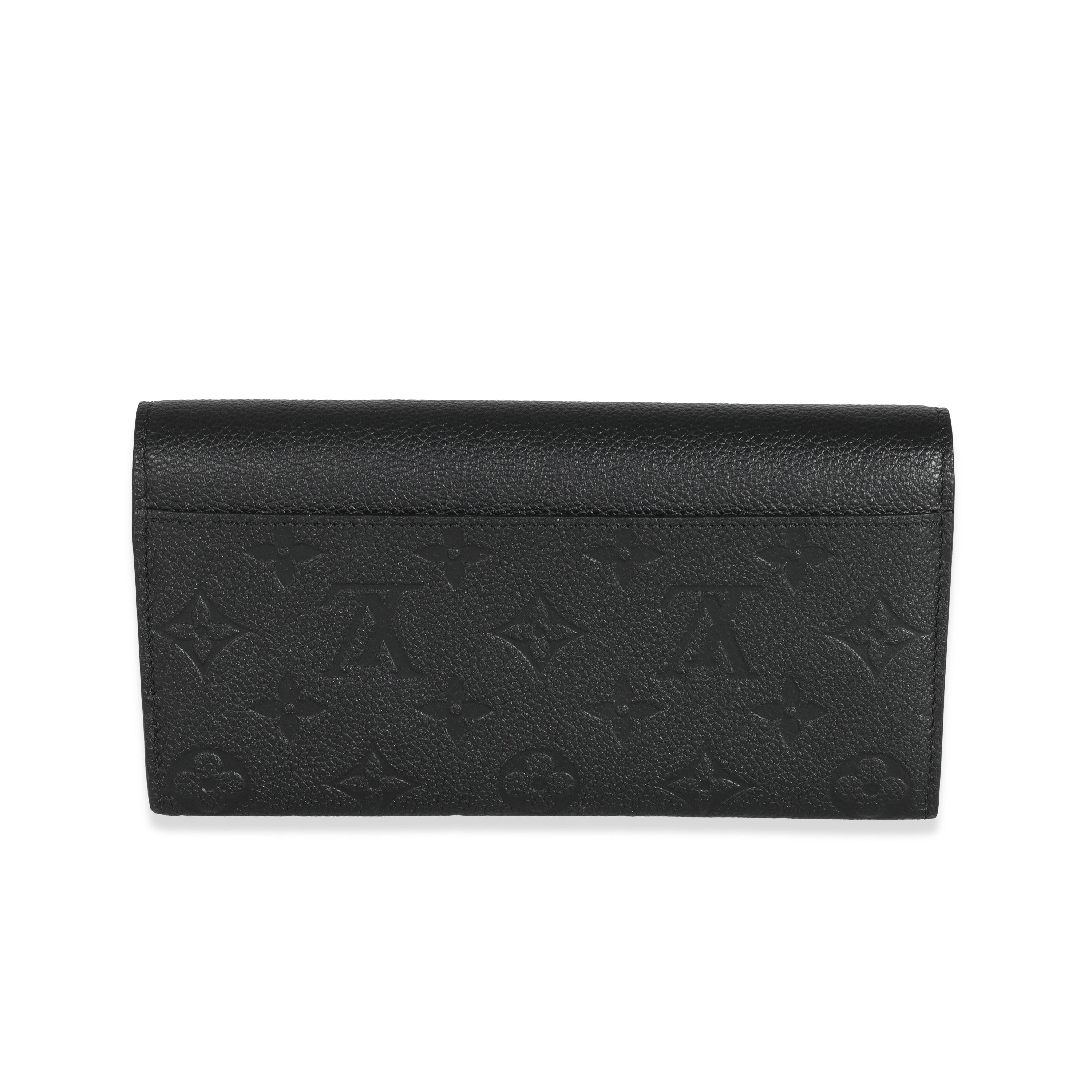 Louis Vuitton Louis Vuitton Black Empreinte Sarah Wallet