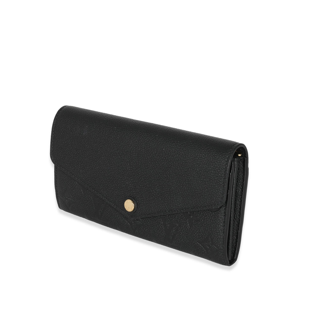 Louis Vuitton Louis Vuitton Black Empreinte Sarah Wallet