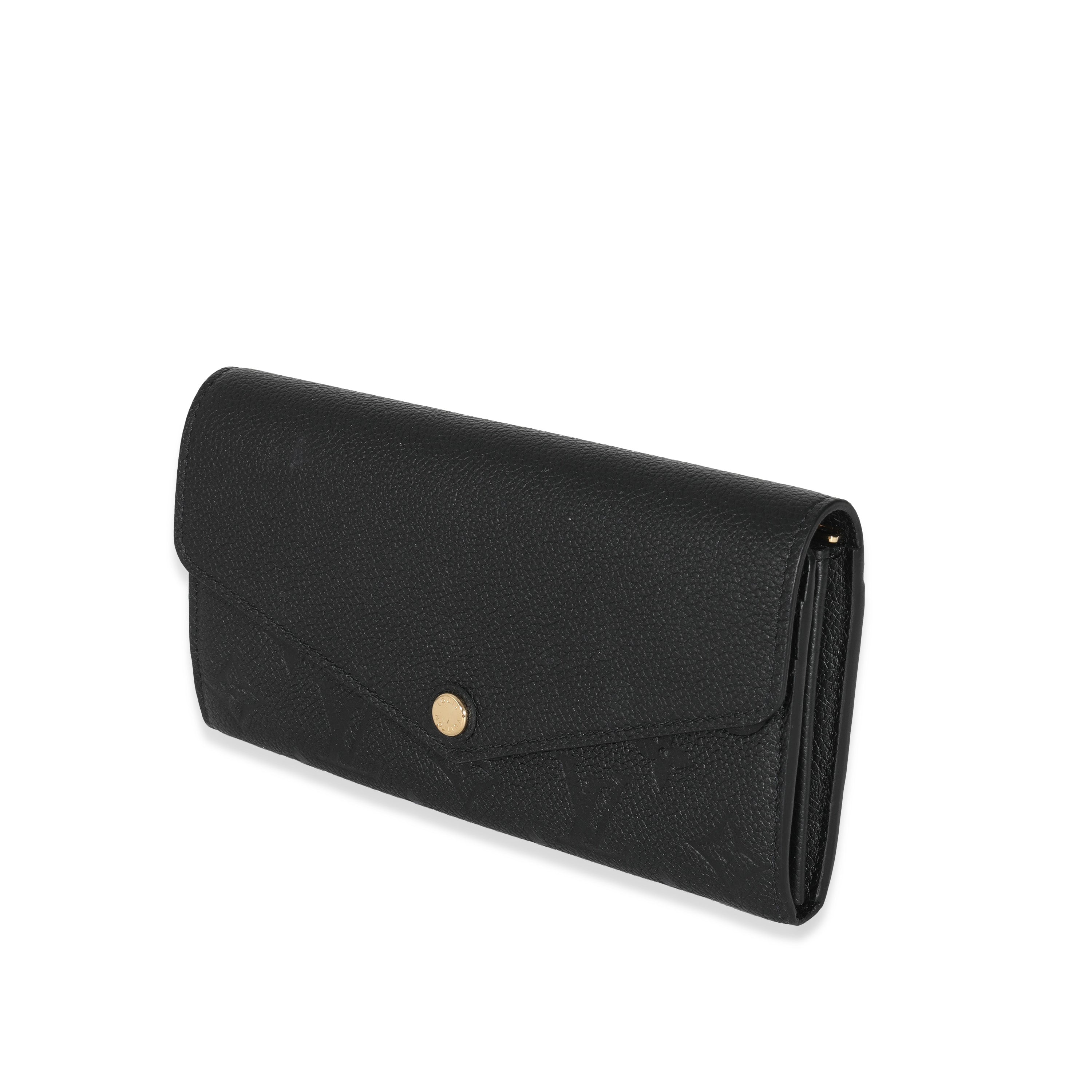 Louis Vuitton Louis Vuitton Black Empreinte Sarah Wallet