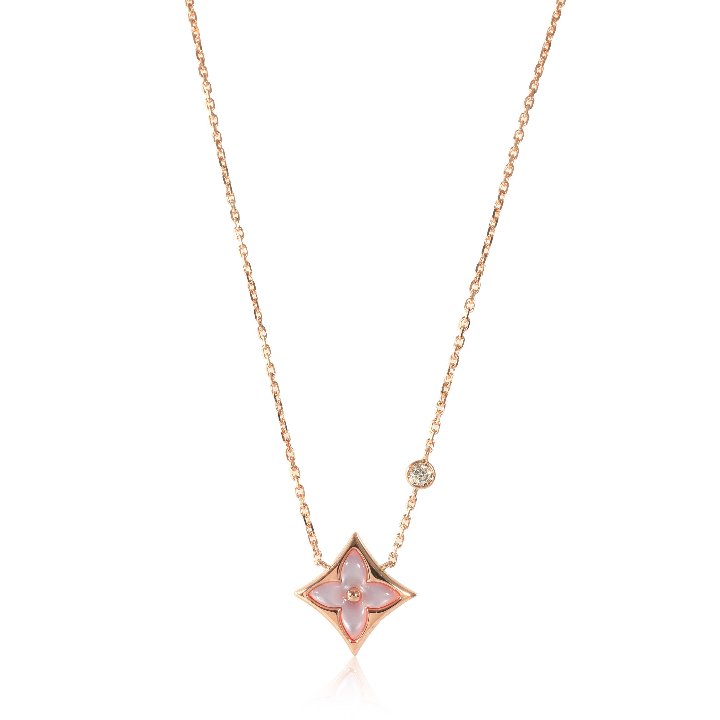 Louis Vuitton Louis Vuitton Color Blossom BB Mother Of Pearl Diamond Star Pendant in 18K RG