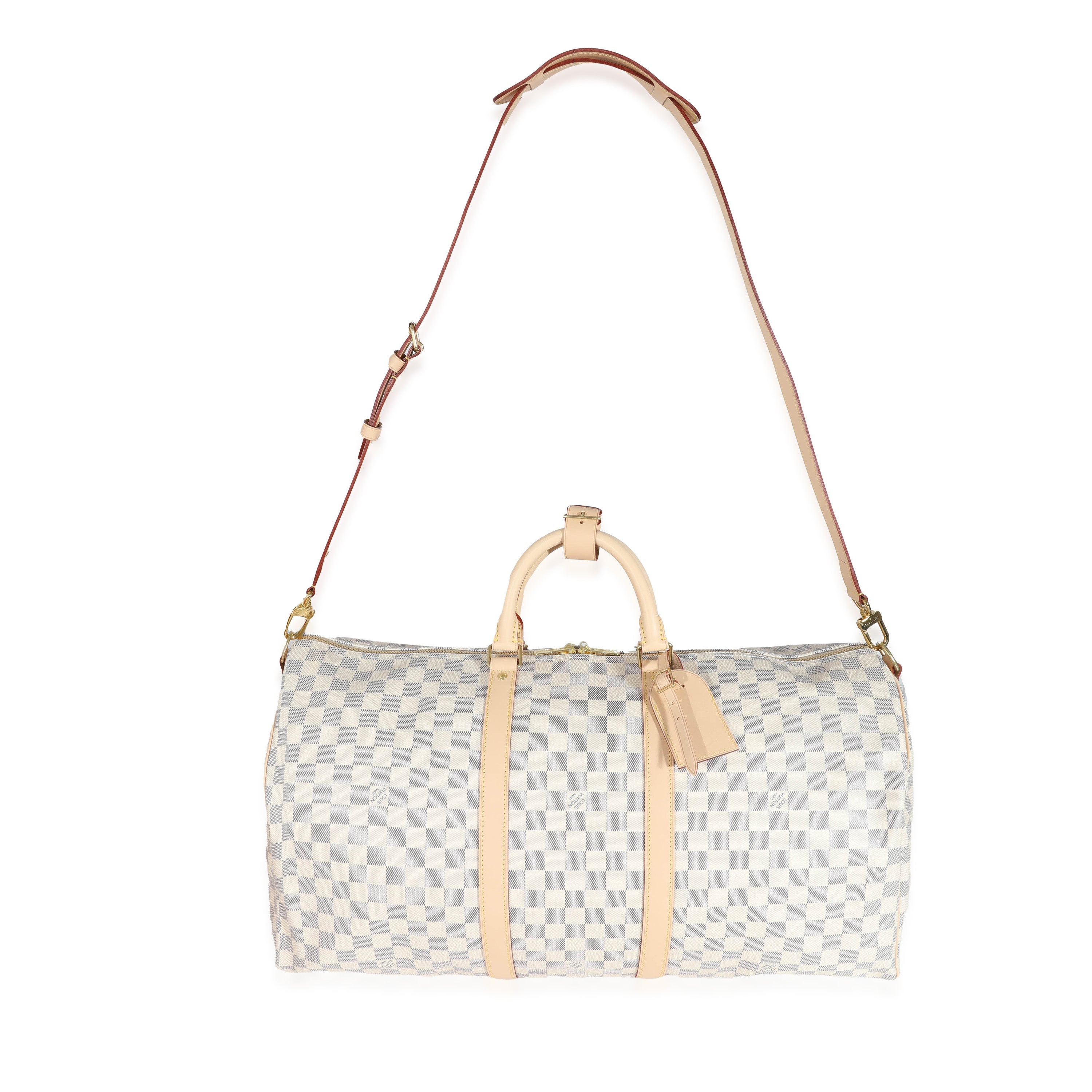 Louis Vuitton Louis Vuitton Damier Azur Canvas Keepall Bandoulière 55