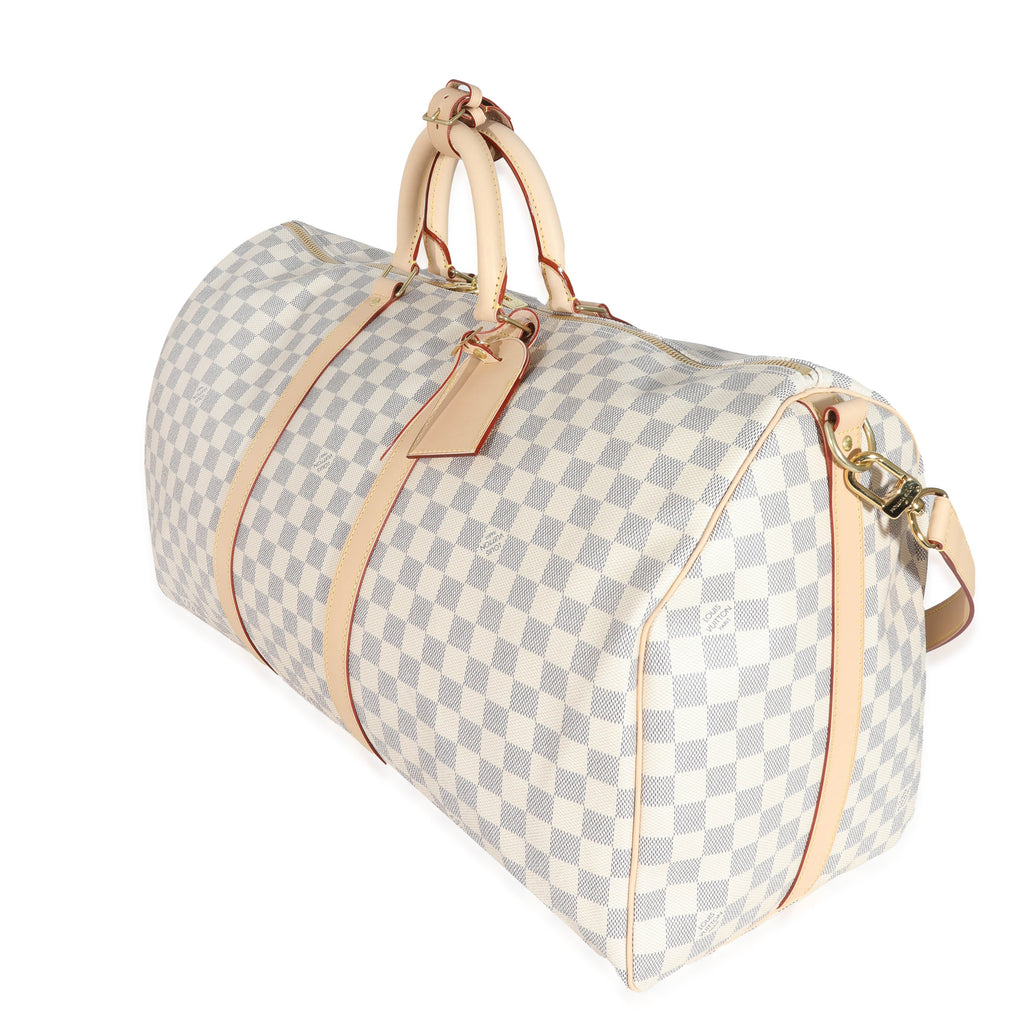 Louis Vuitton Louis Vuitton Damier Azur Canvas Keepall Bandoulière 55
