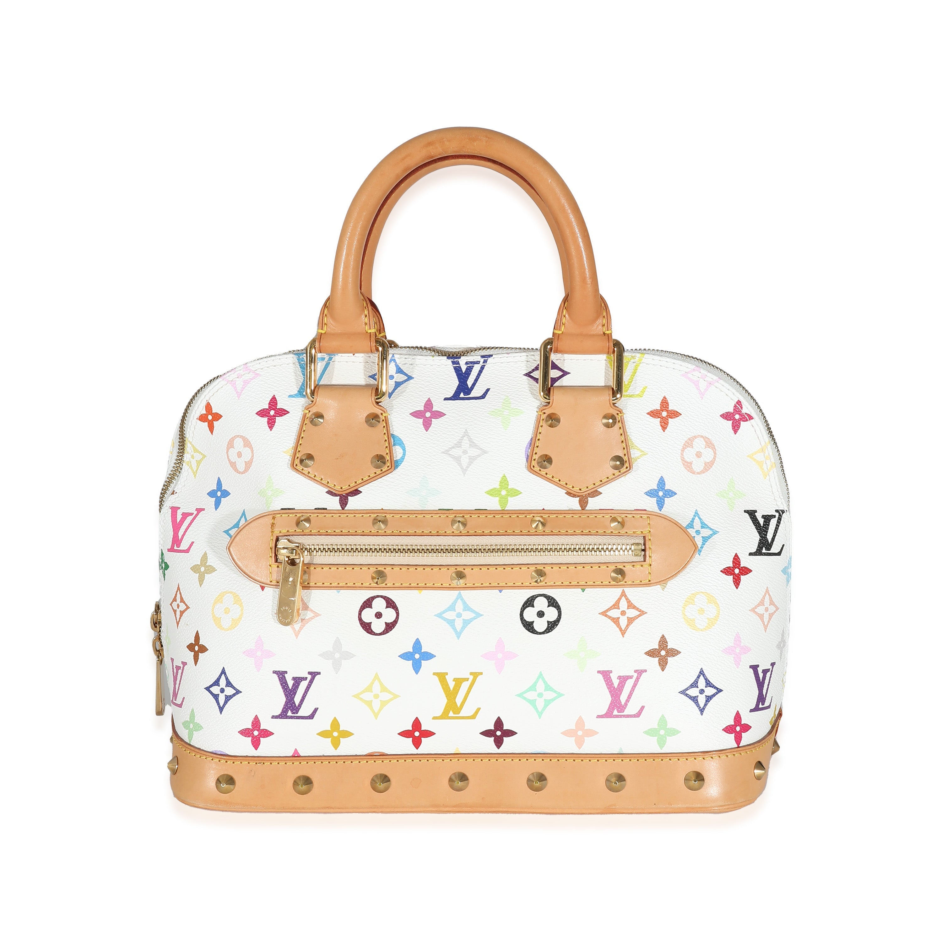 Louis Vuitton x Takashi Murakami White Monogram Multicolore Canvas Alma PM