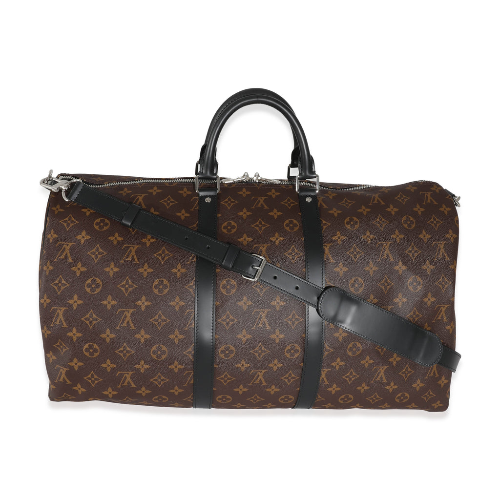 Louis Vuitton Louis Vuitton Monogram Macassar Keepall Bandoulière 55