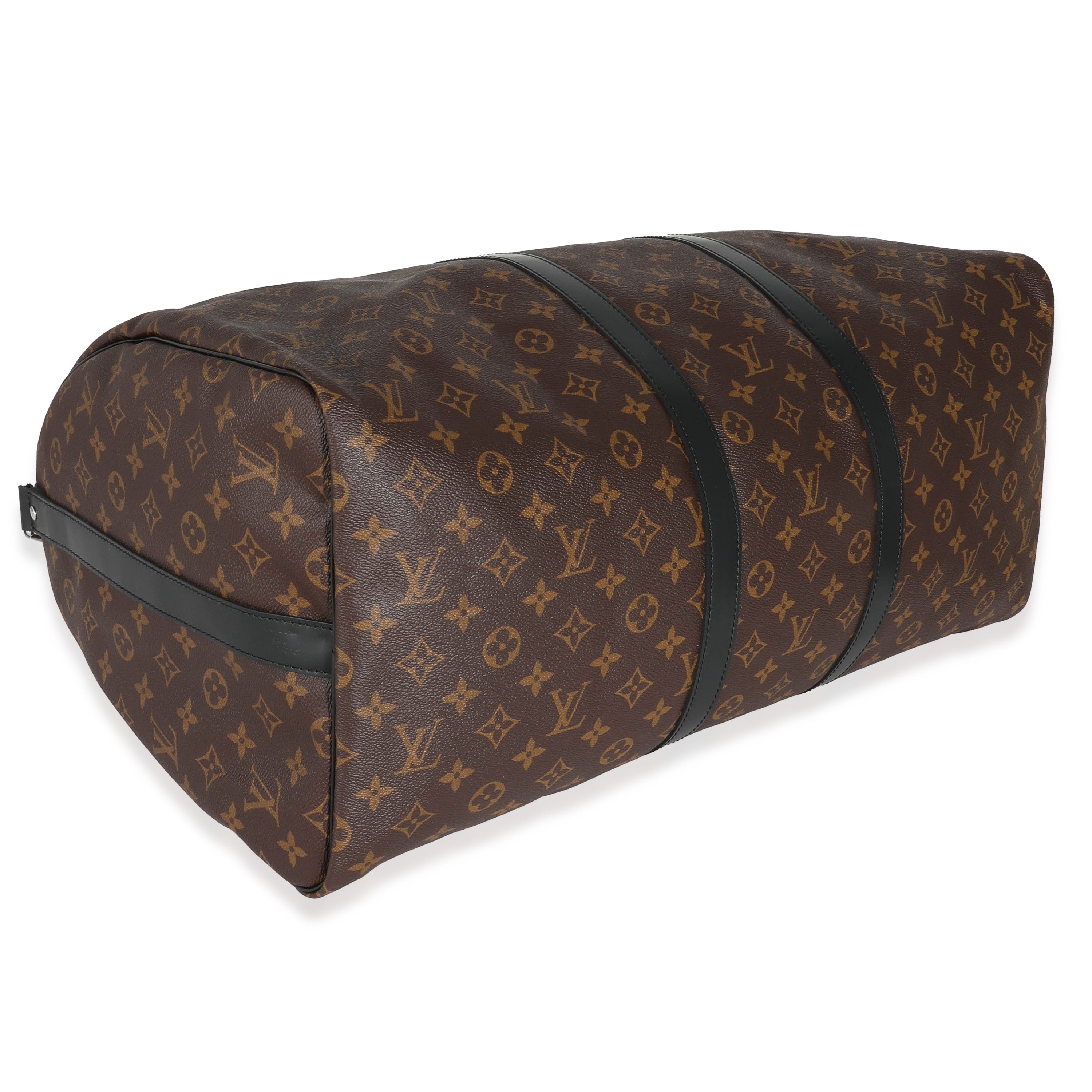 Louis Vuitton Louis Vuitton Monogram Macassar Keepall Bandoulière 55