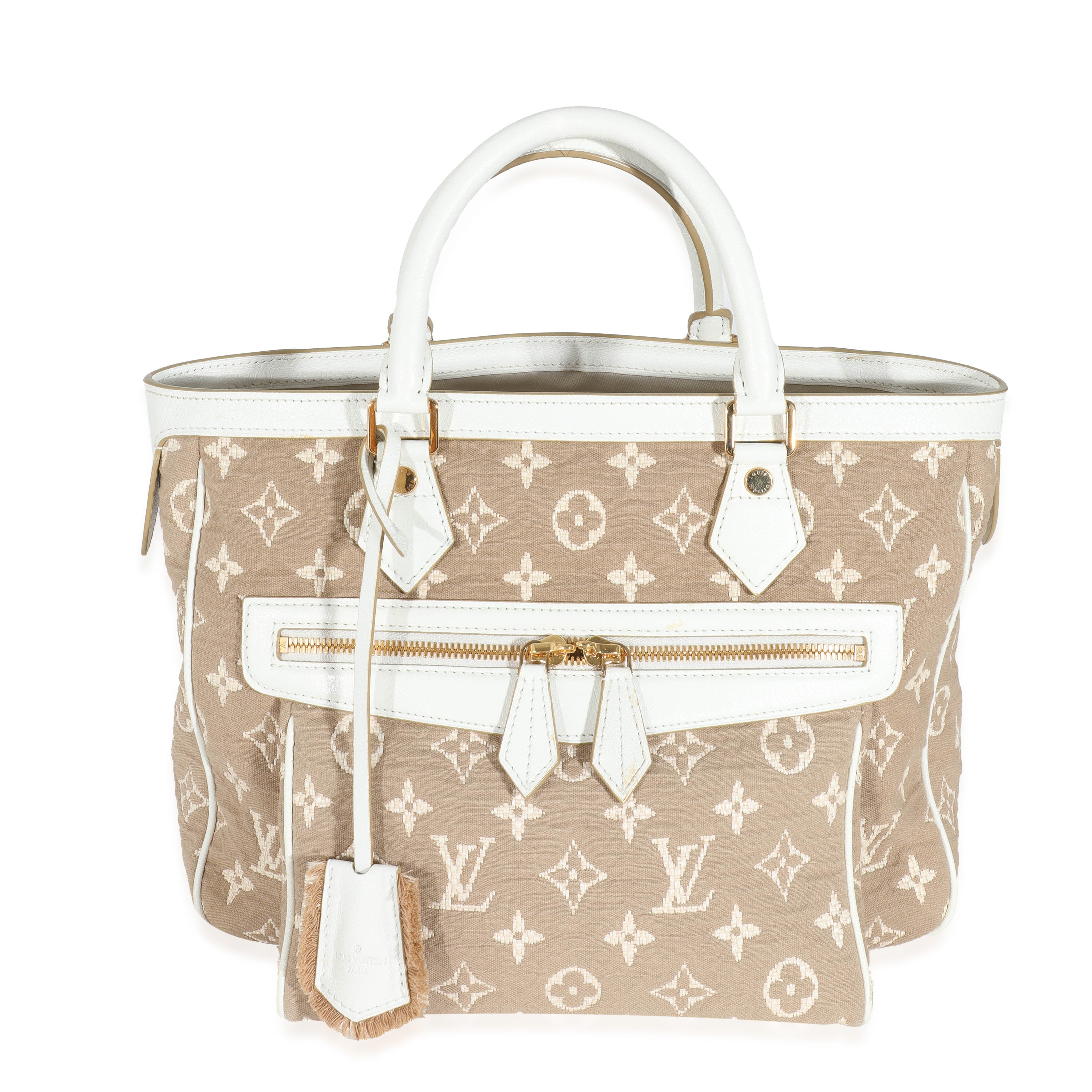Louis Vuitton Louis Vuitton Blanc Monogram Jacquard Sabbia Cabas MM