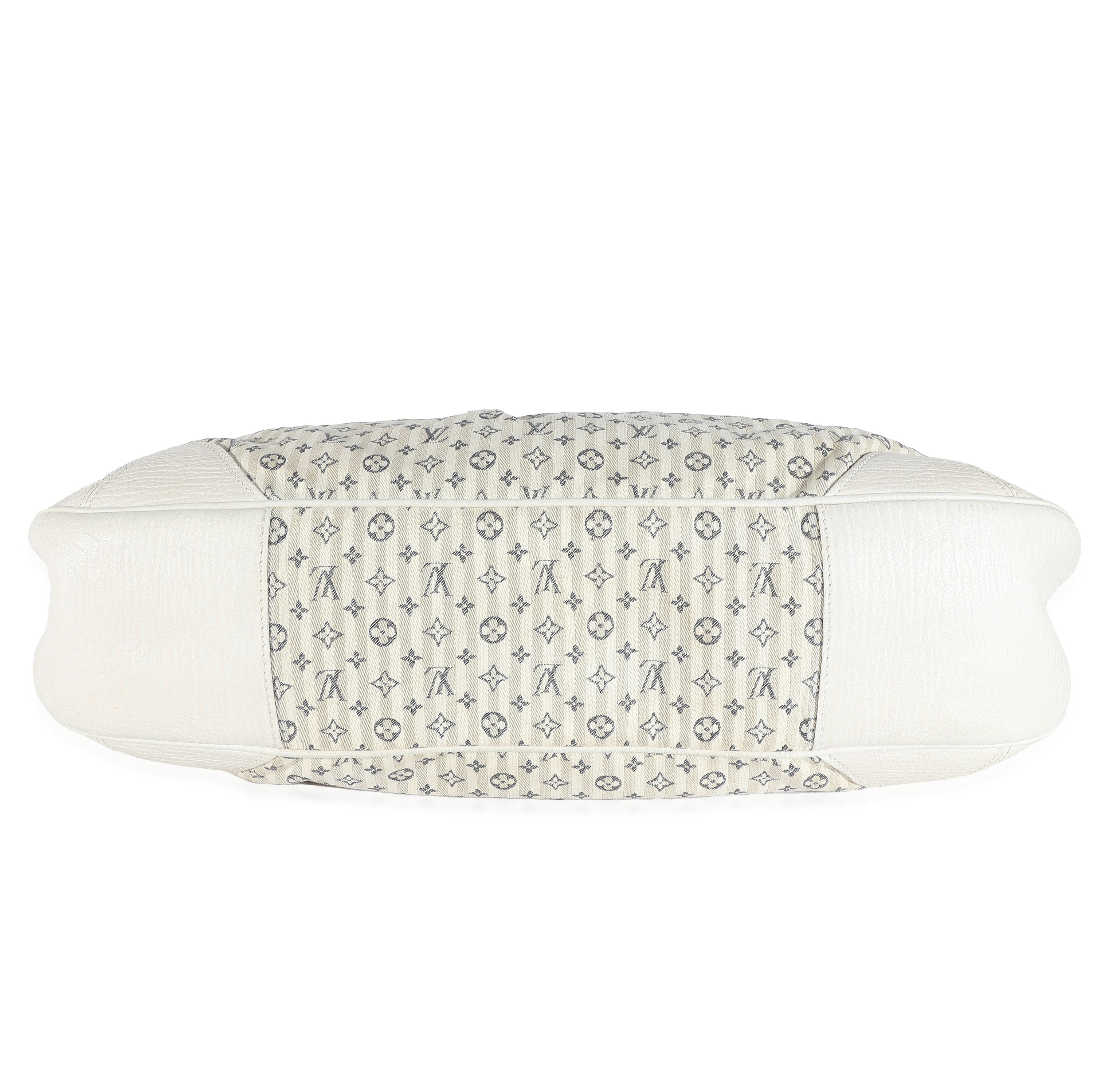 Louis Vuitton Louis Vuitton White Blue Mini Lin Croisette Marina GM