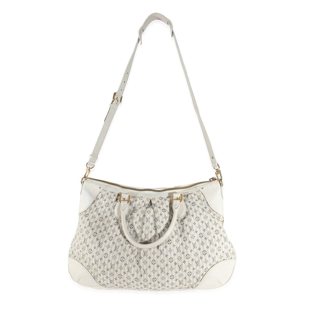 Louis Vuitton Louis Vuitton White Blue Mini Lin Croisette Marina GM