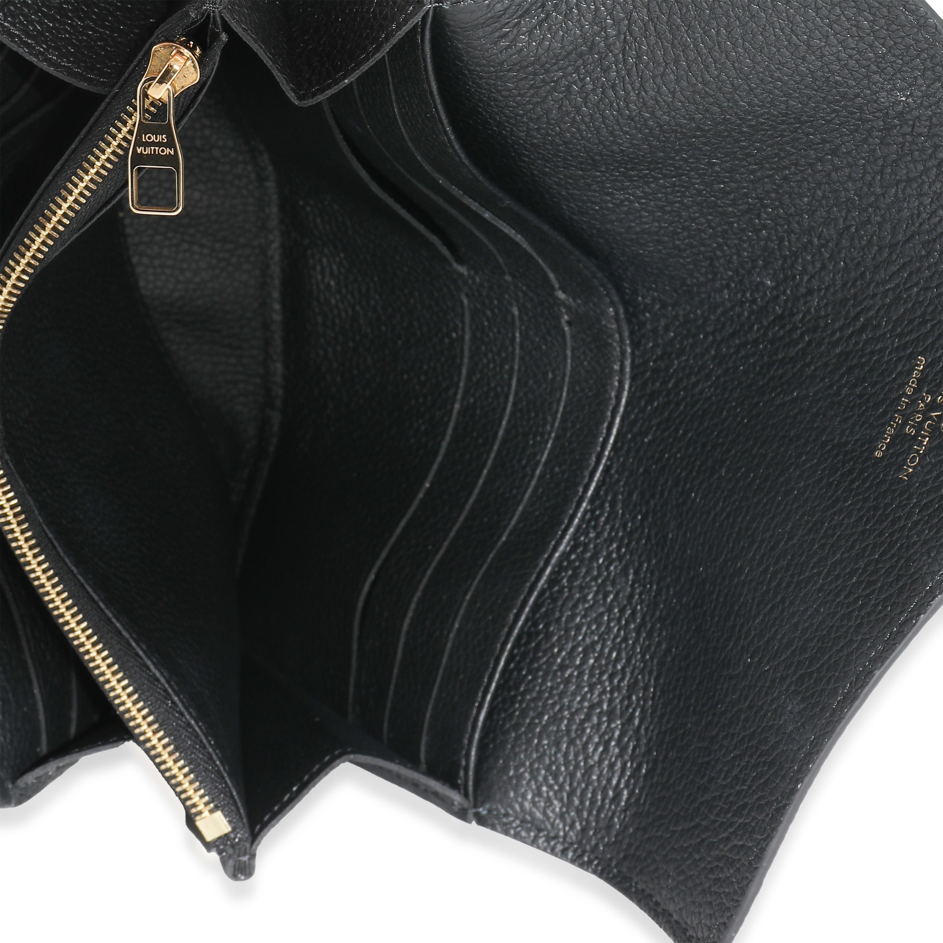 Louis Vuitton Louis Vuitton Black Empreinte Sarah Wallet