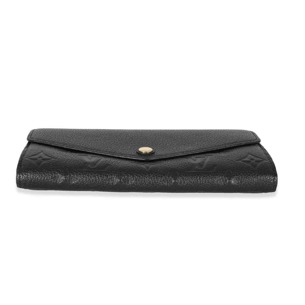 Louis Vuitton Louis Vuitton Black Empreinte Sarah Wallet