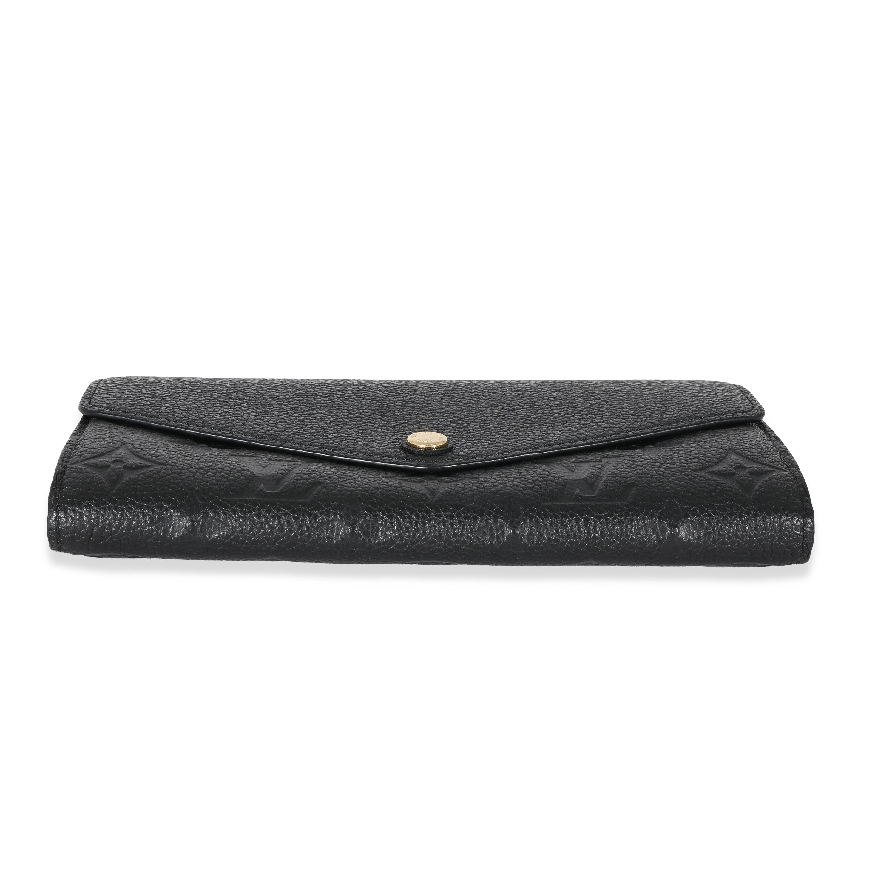 Louis Vuitton Louis Vuitton Black Empreinte Sarah Wallet