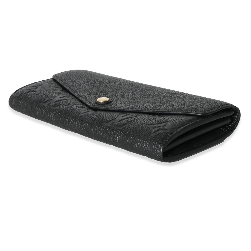 Louis Vuitton Louis Vuitton Black Empreinte Sarah Wallet
