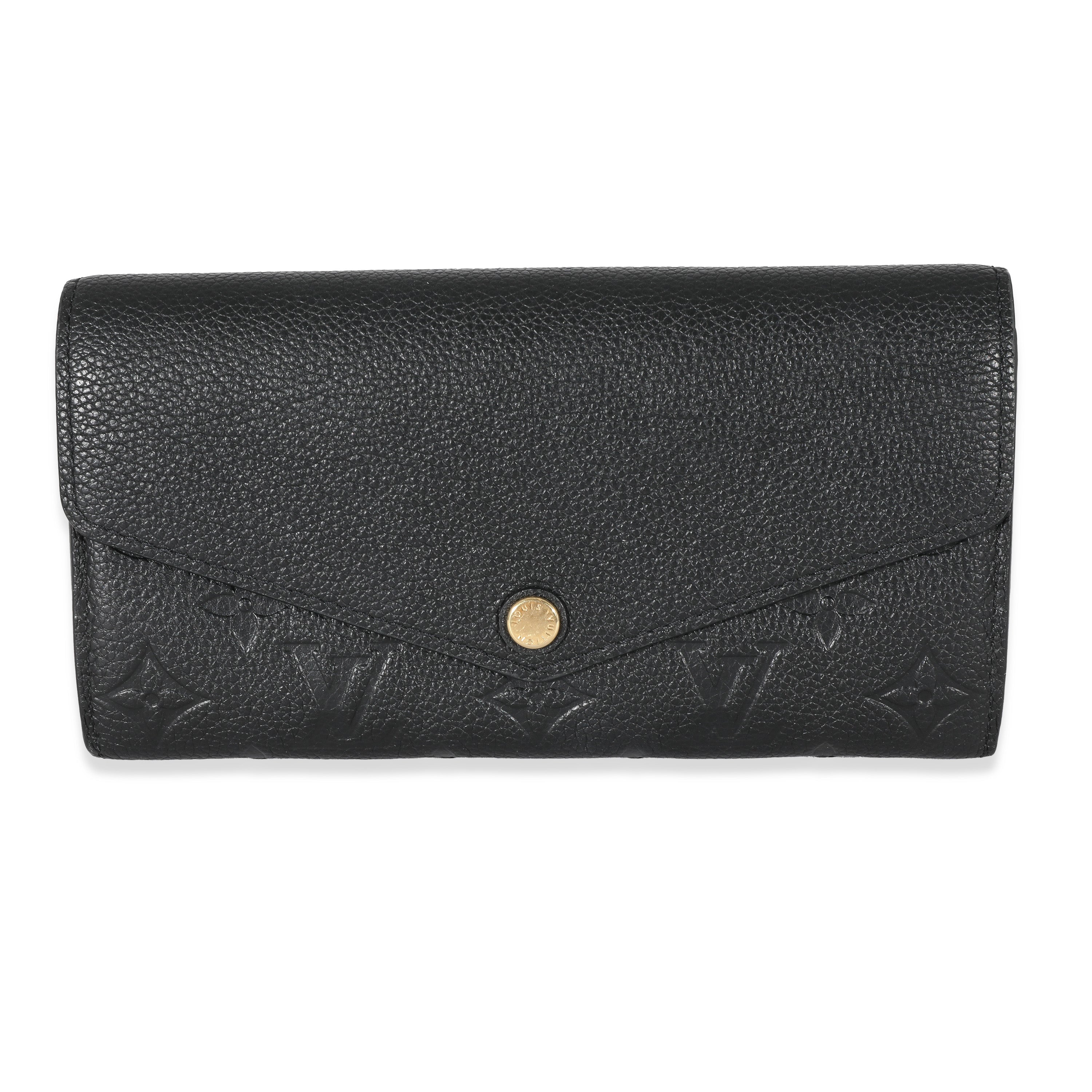 Louis Vuitton Louis Vuitton Black Empreinte Sarah Wallet
