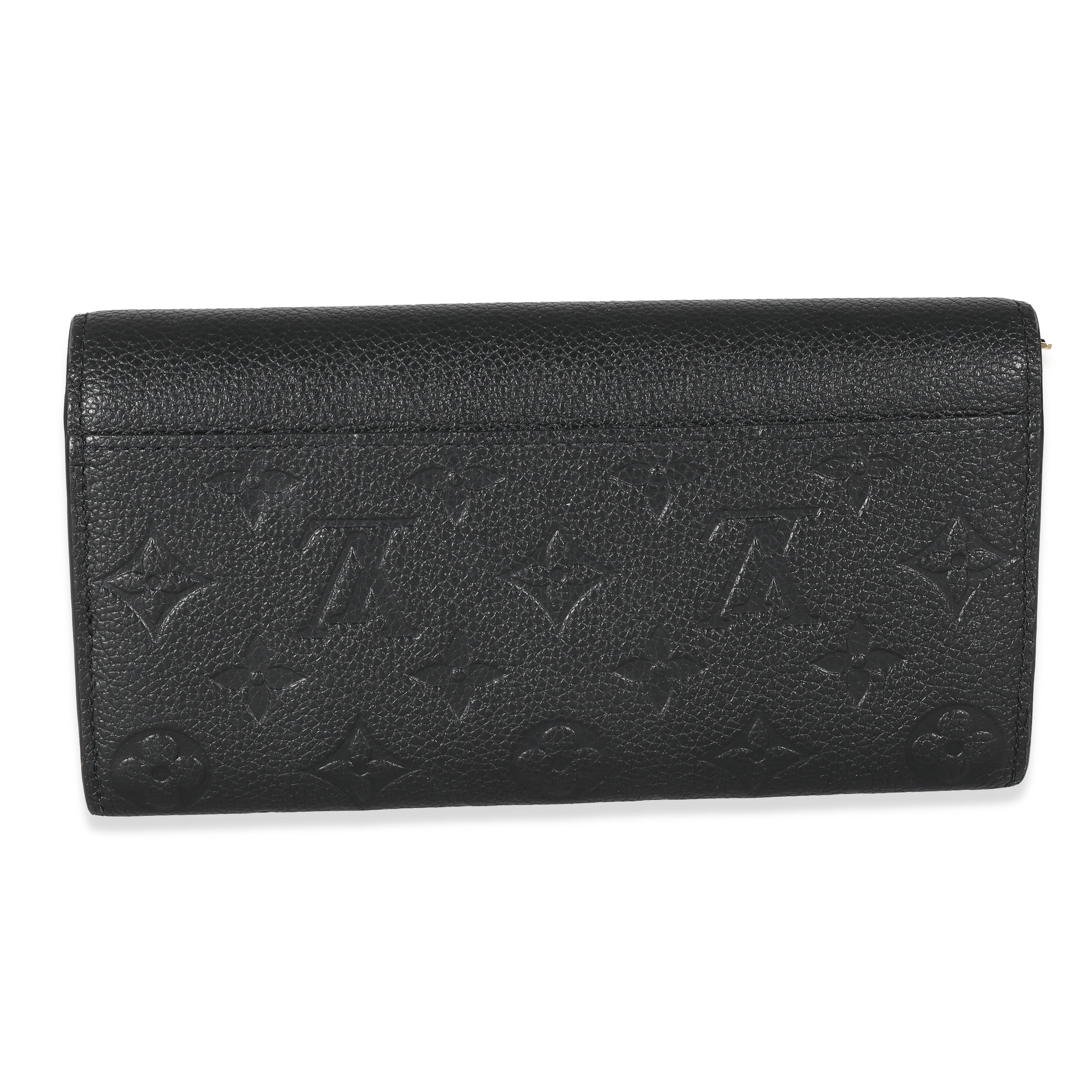 Louis Vuitton Louis Vuitton Black Empreinte Sarah Wallet
