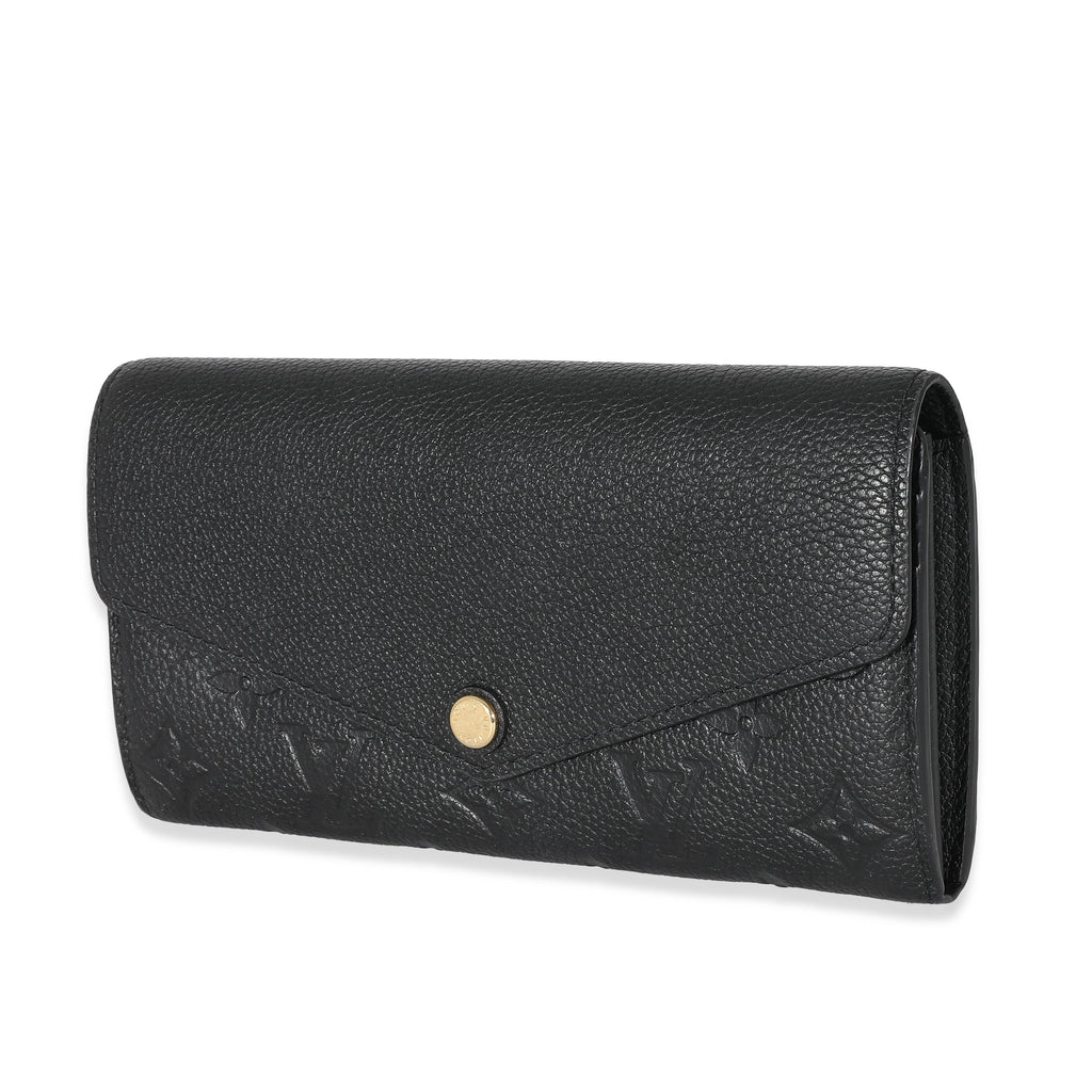 Louis Vuitton Louis Vuitton Black Empreinte Sarah Wallet