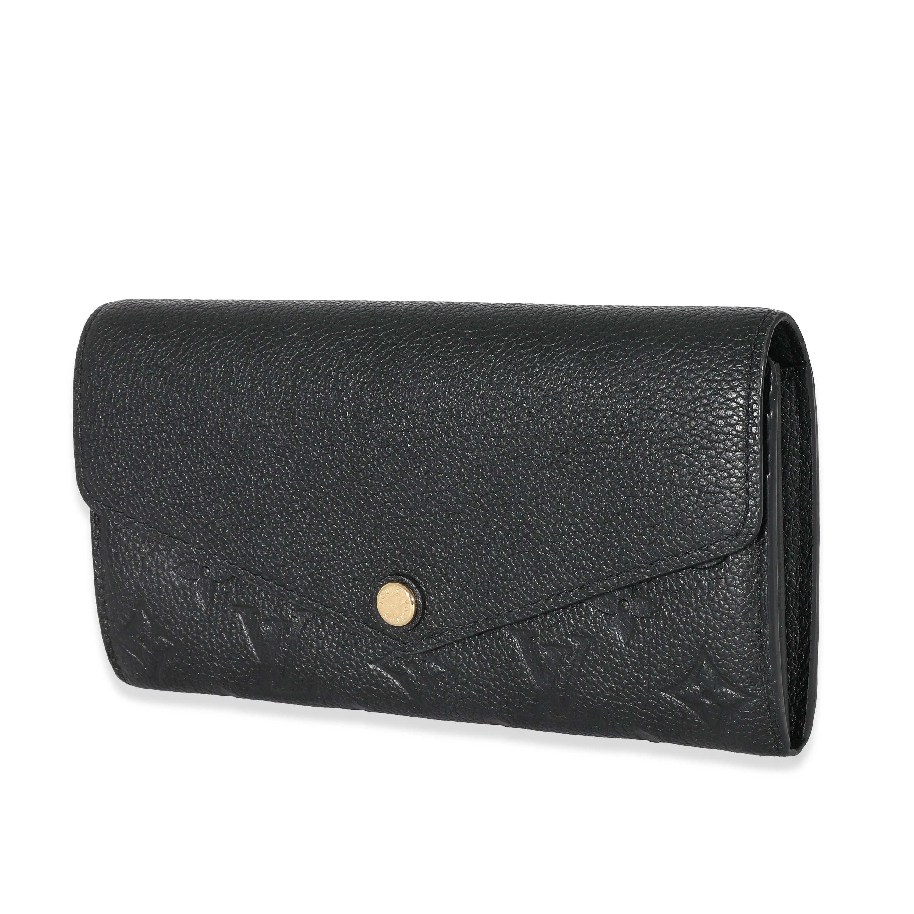 Louis Vuitton Louis Vuitton Black Empreinte Sarah Wallet