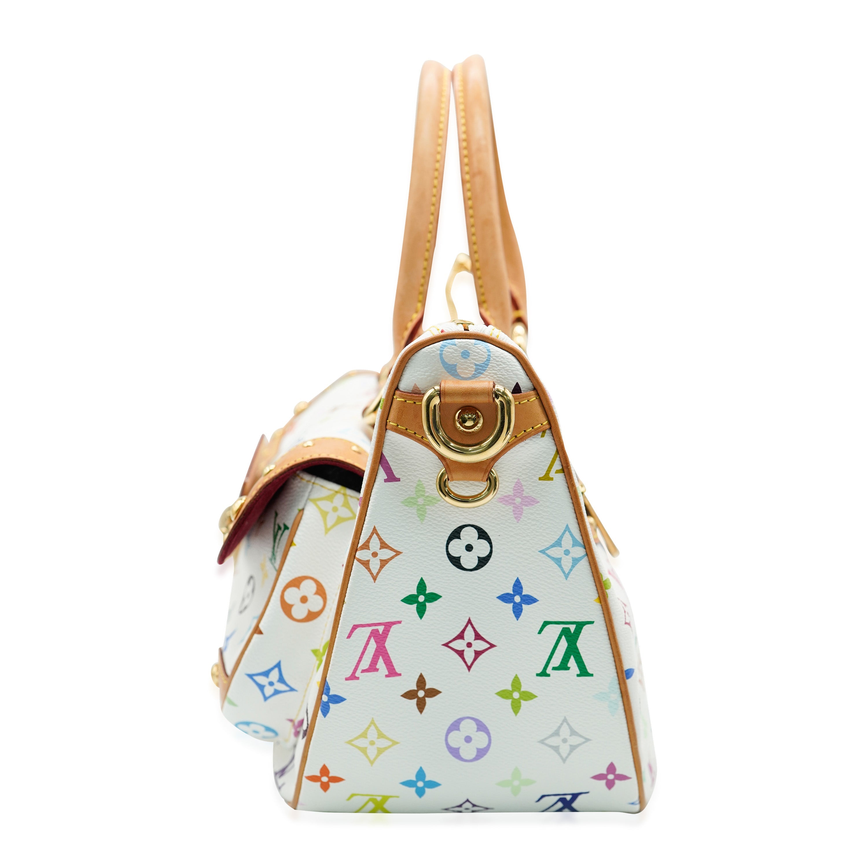 Louis Vuitton Louis Vuitton x Takashi Murakami White Monogram Multicolore Canvas Rita