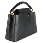 Louis Vuitton Black Taurillon Capucines MM